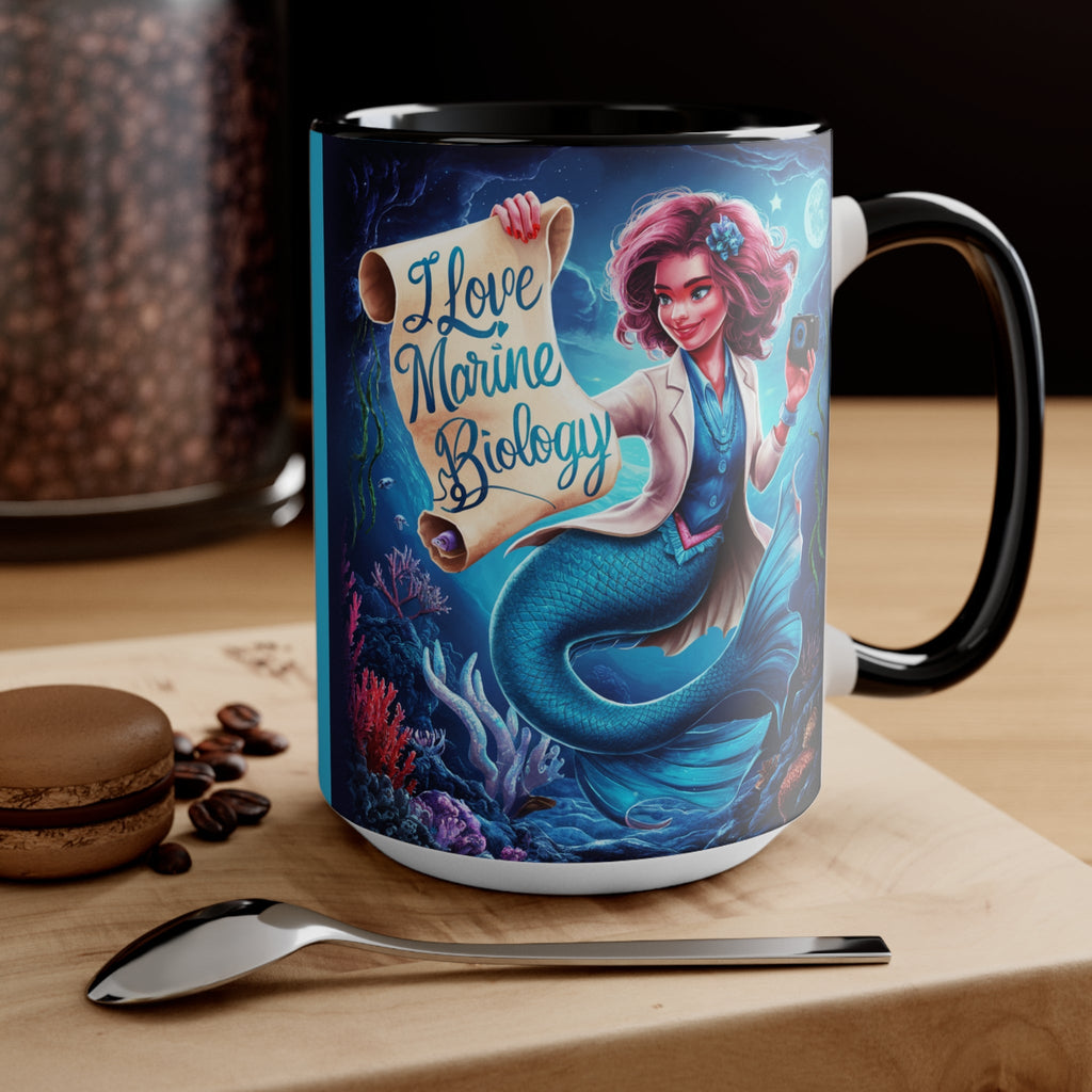 Love Marine Biology Accent Mug – Ocean Science Gift