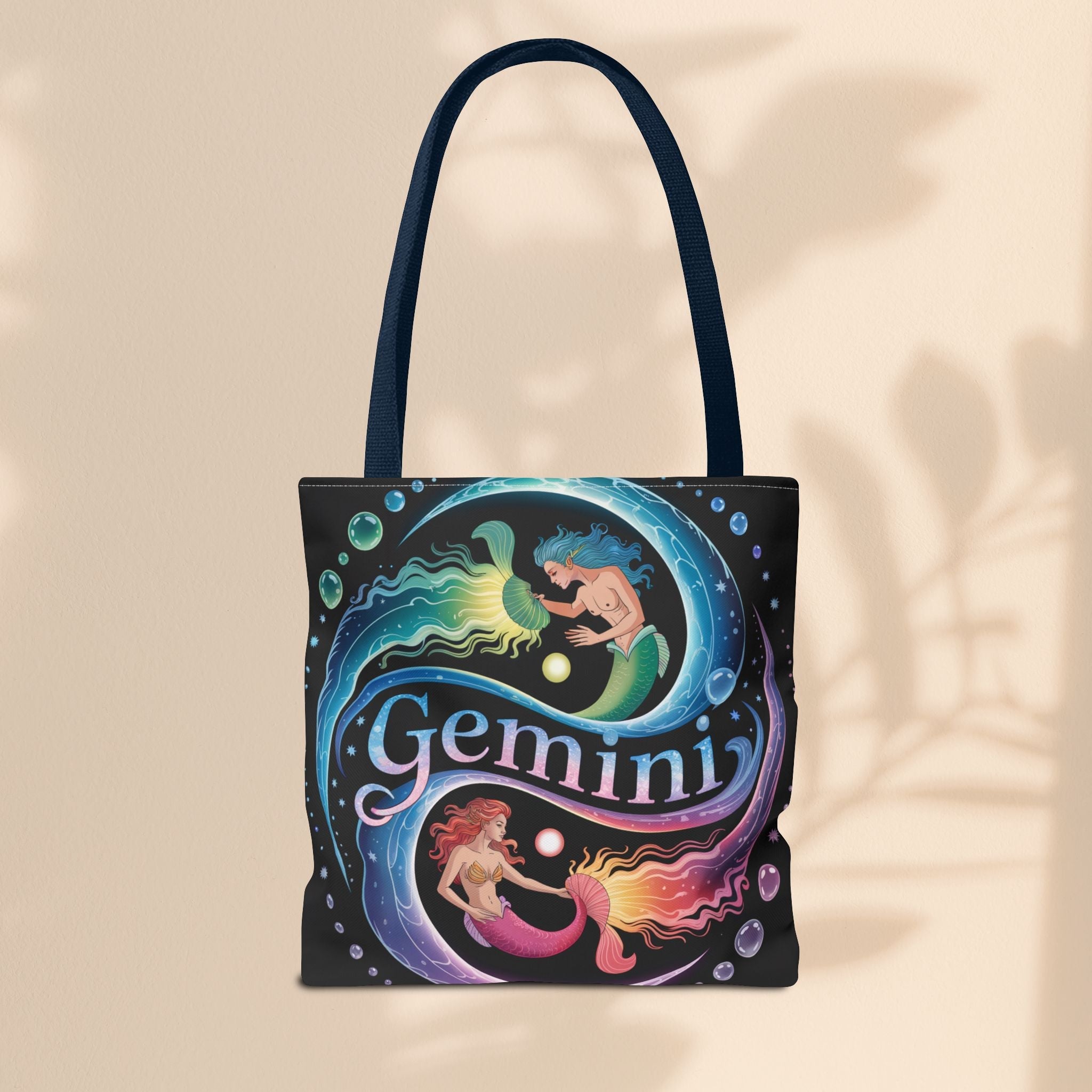 Gemini Zodiac Tote Bag - Colorful Astrology Bag, Gift for Astrology Lovers, AOP Tote for Geminis, Horoscope Design, Birthday Gift
