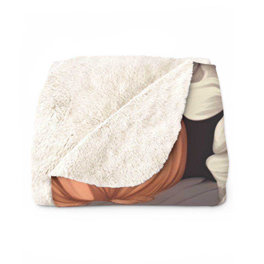 Floral Fragrance Sherpa Fleece Blanket – Flower Throw for Home & Gifts