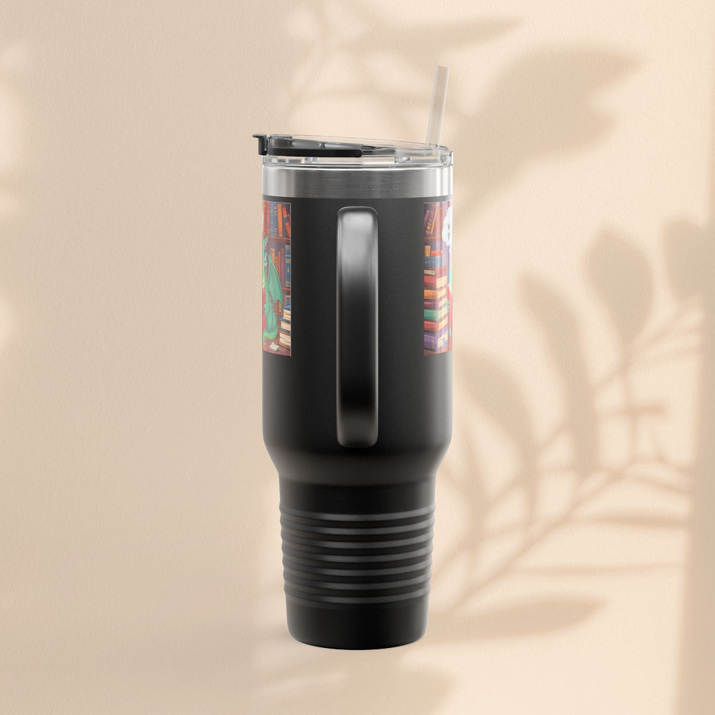 Colorful Insulated Travel Mug, 40oz | How Not To Burn Bridges - It's A Work In Progress - Perfect for Book Lovers, Gifts for Readers