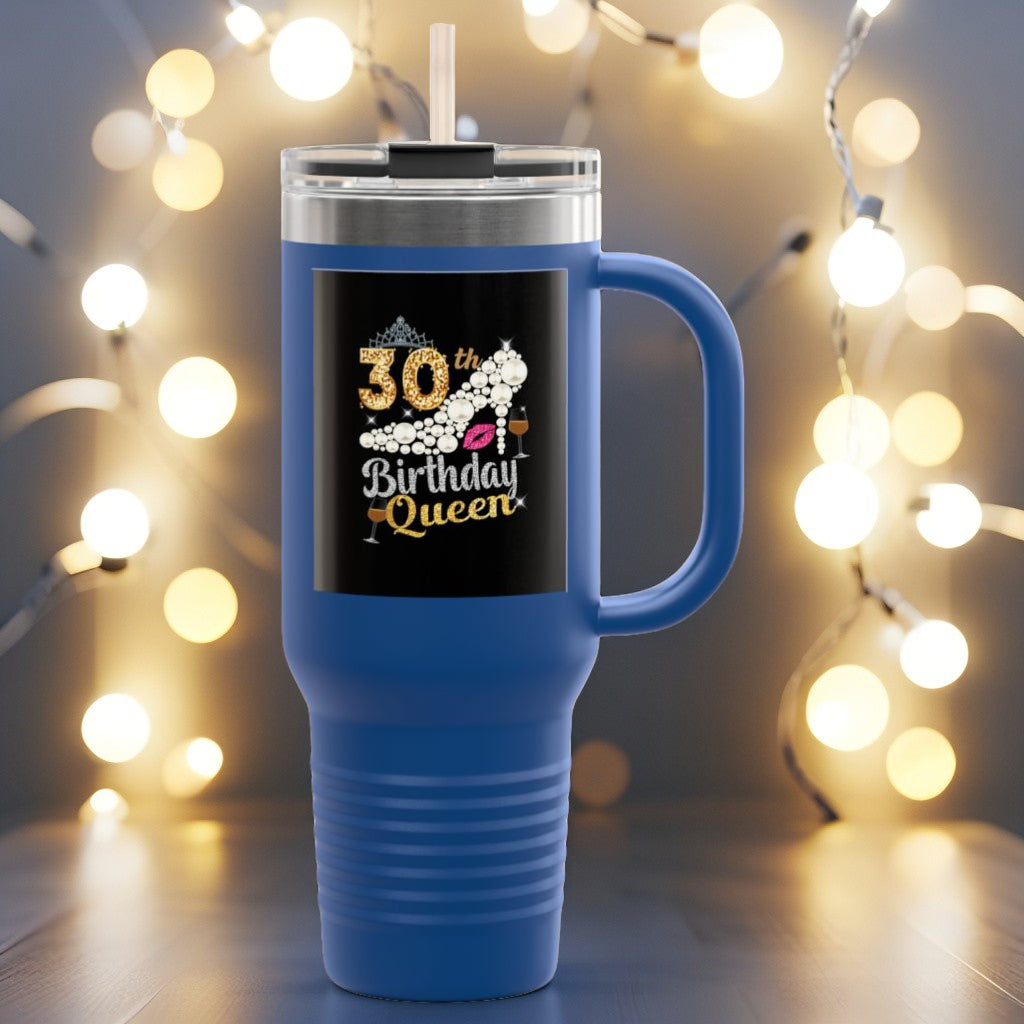 30th Birthday Queen Insulated Travel Mug | 40oz Tumbler for Celebrations, Gifts, and Parties | Stylish Drinkware for Her | Birthday [...]