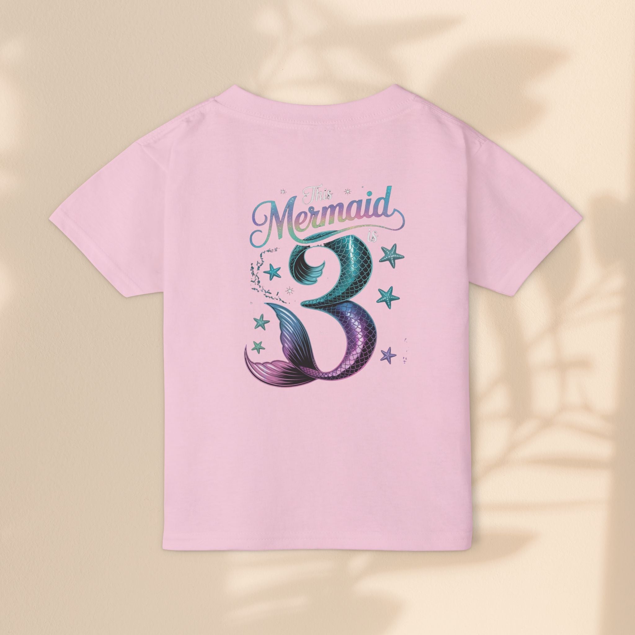 Age 3 Mermaid Toddler T-Shirt | Cute Birthday Gift for Kids