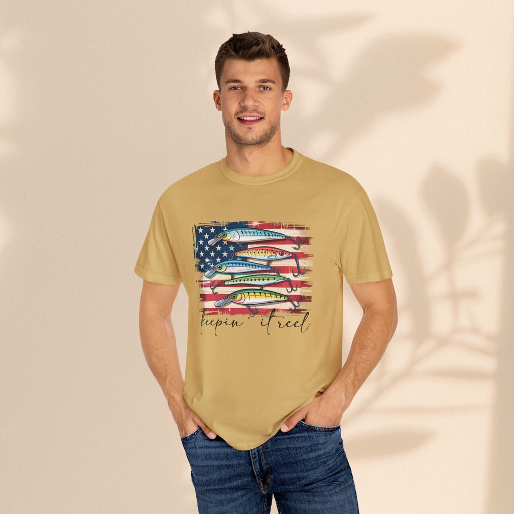 Fishing Enthusiast T-Shirt, Patriotic Angler Tee