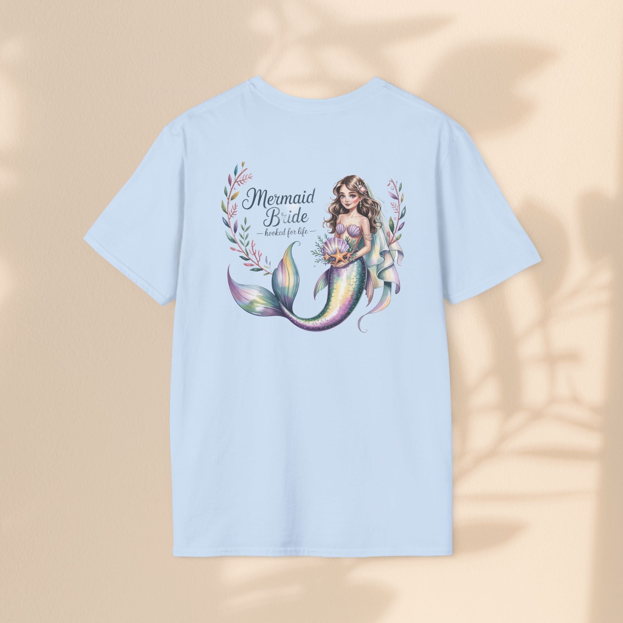 Mermaid Bride T-Shirt, Bridal Party Shirt, Destination Wedding Attire, Beach Wedding Gift, Under the Sea Themed Shirt