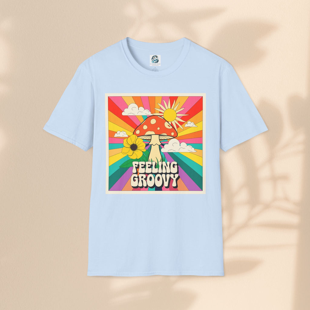 Feeling Groovy Unisex T-Shirt - Retro Mushroom Design
