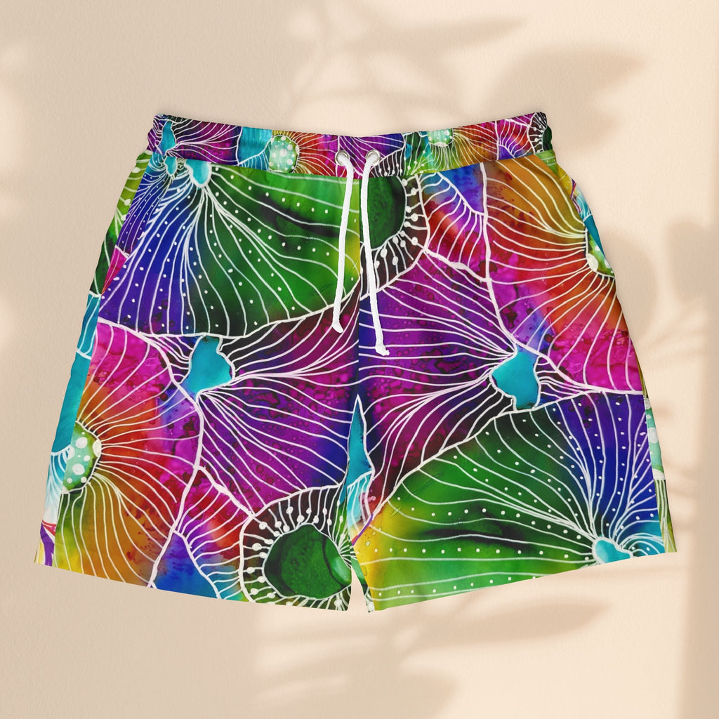 Colorful Vibrant Unisex Swim Shorts - Perfect for Summer Beach Days & Pool Parties
