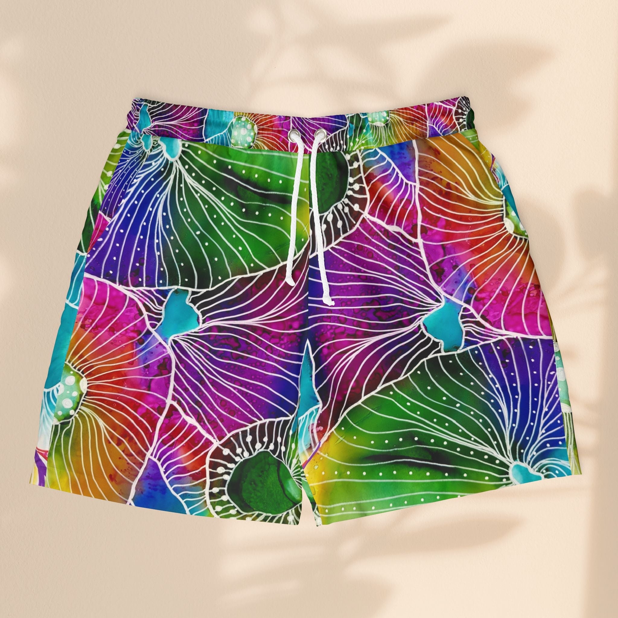 Colorful Vibrant Unisex Swim Shorts - Perfect for Summer Beach Days & Pool Parties