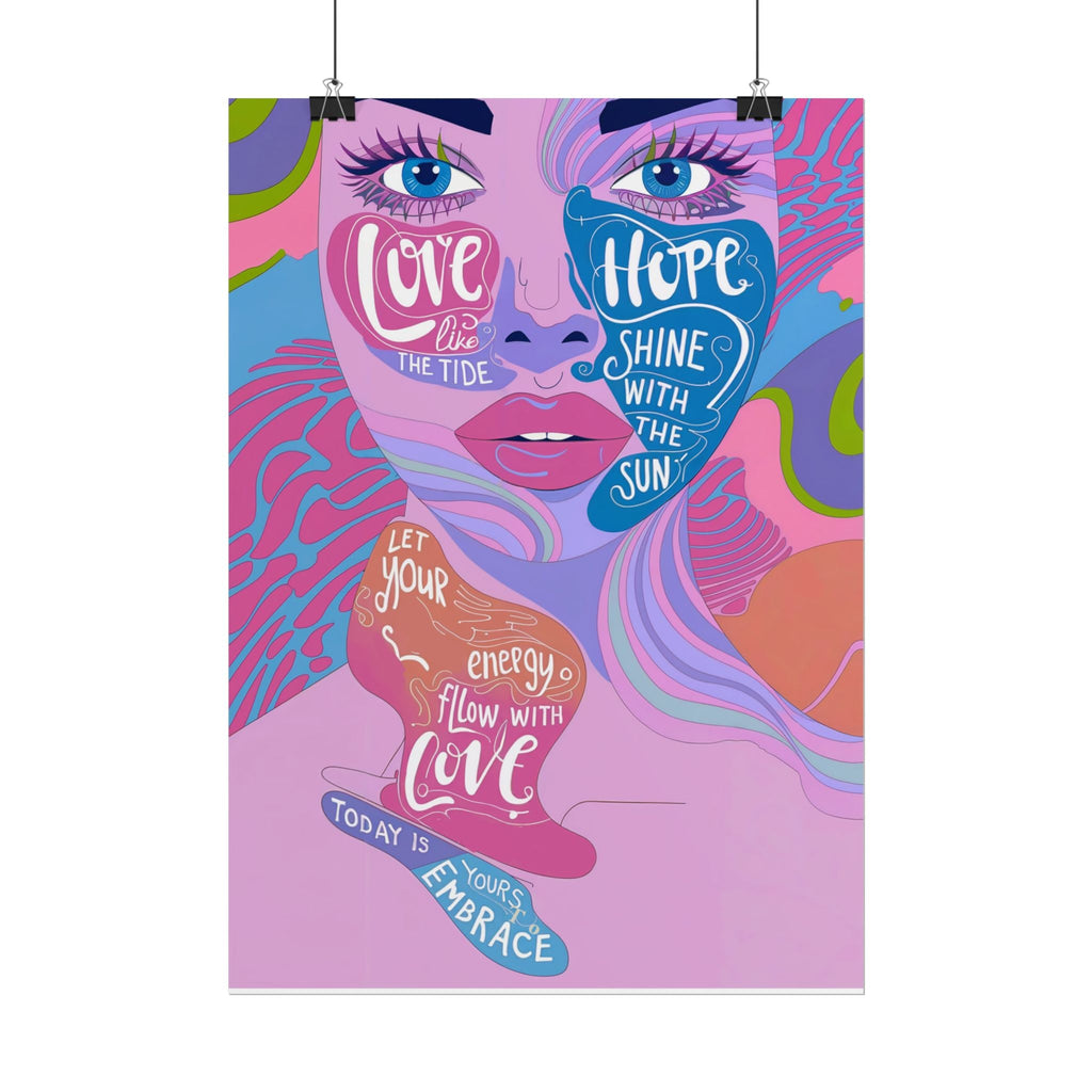 Inspirational Quote Rolled Posters - Colorful Love & Hope Design