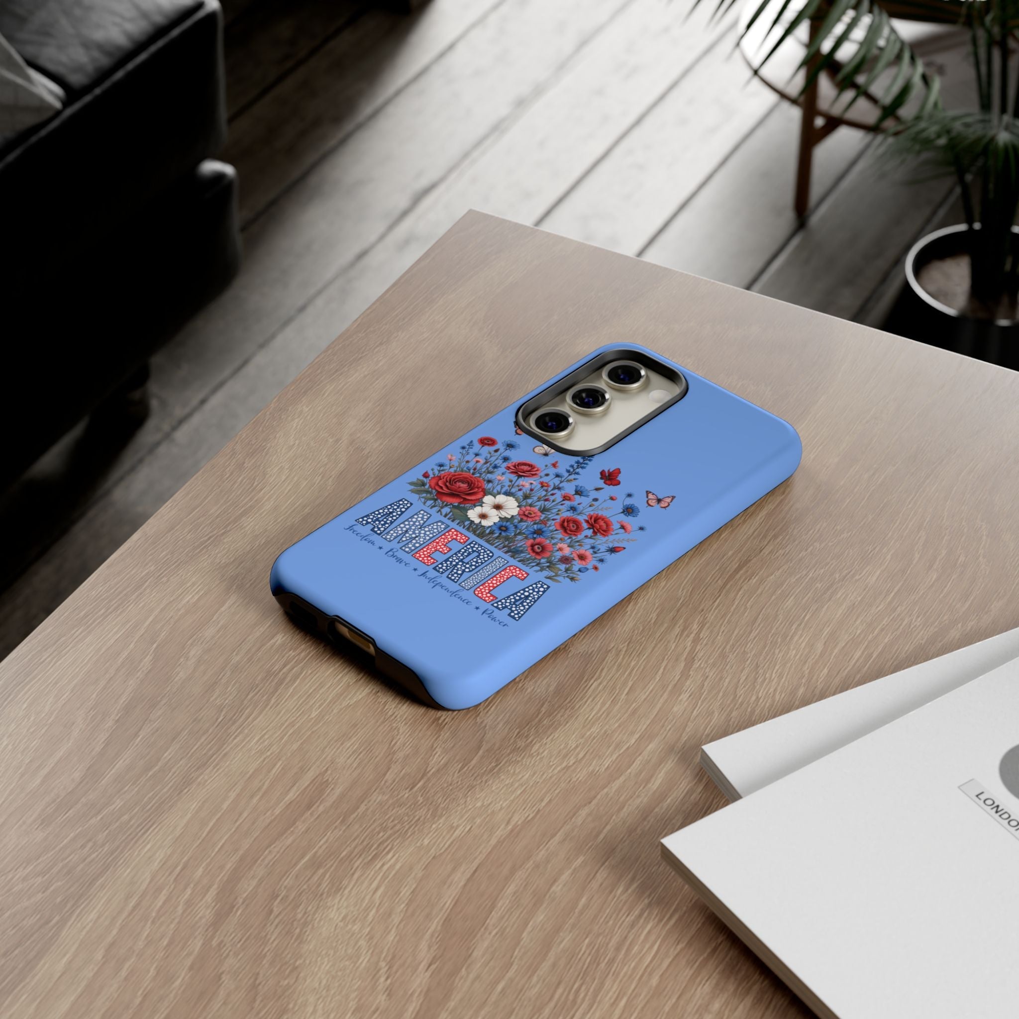 Floral America Phone Case - Tough Cases for Style & Protection