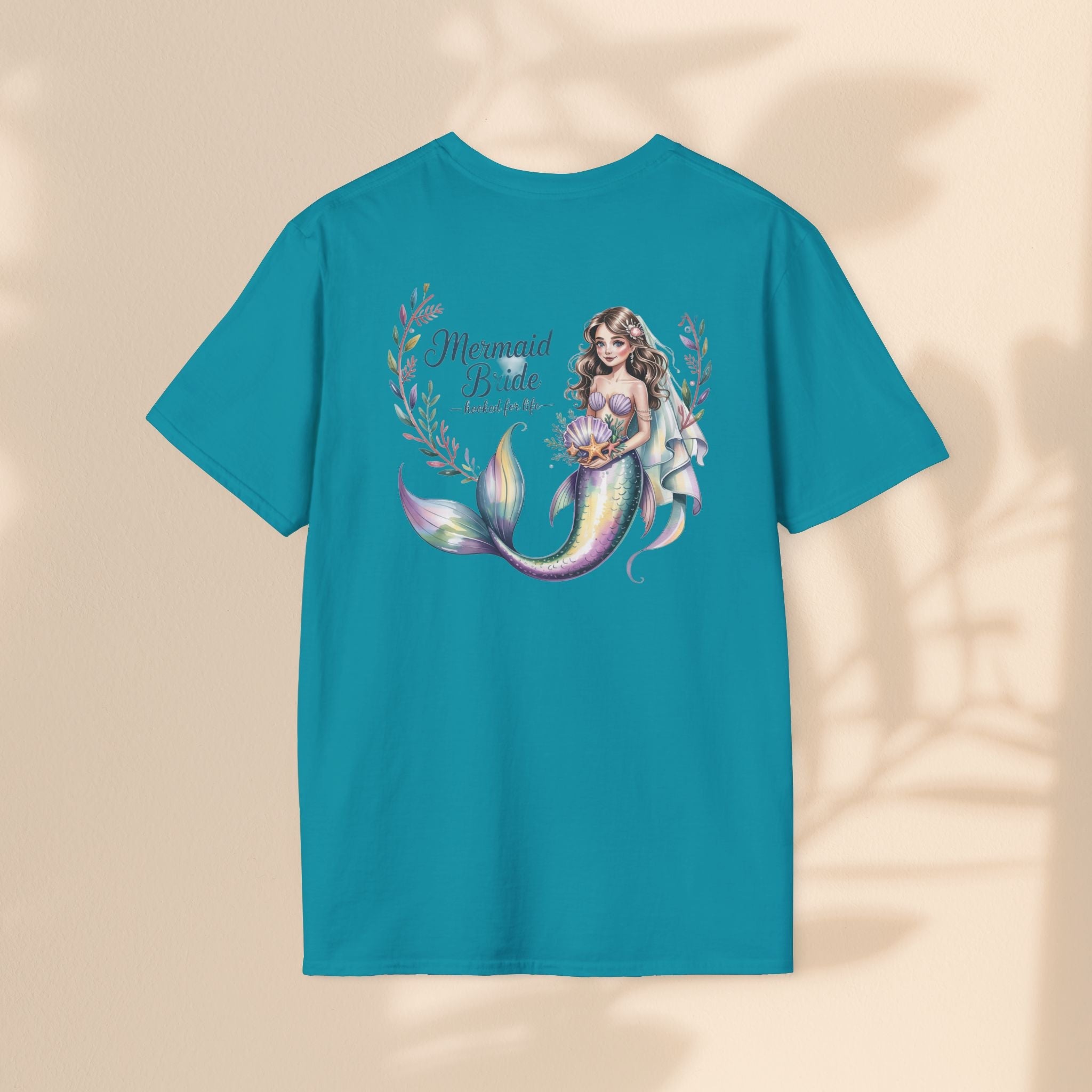 Mermaid Bride T-Shirt, Bridal Party Shirt, Destination Wedding Attire, Beach Wedding Gift, Under the Sea Themed Shirt