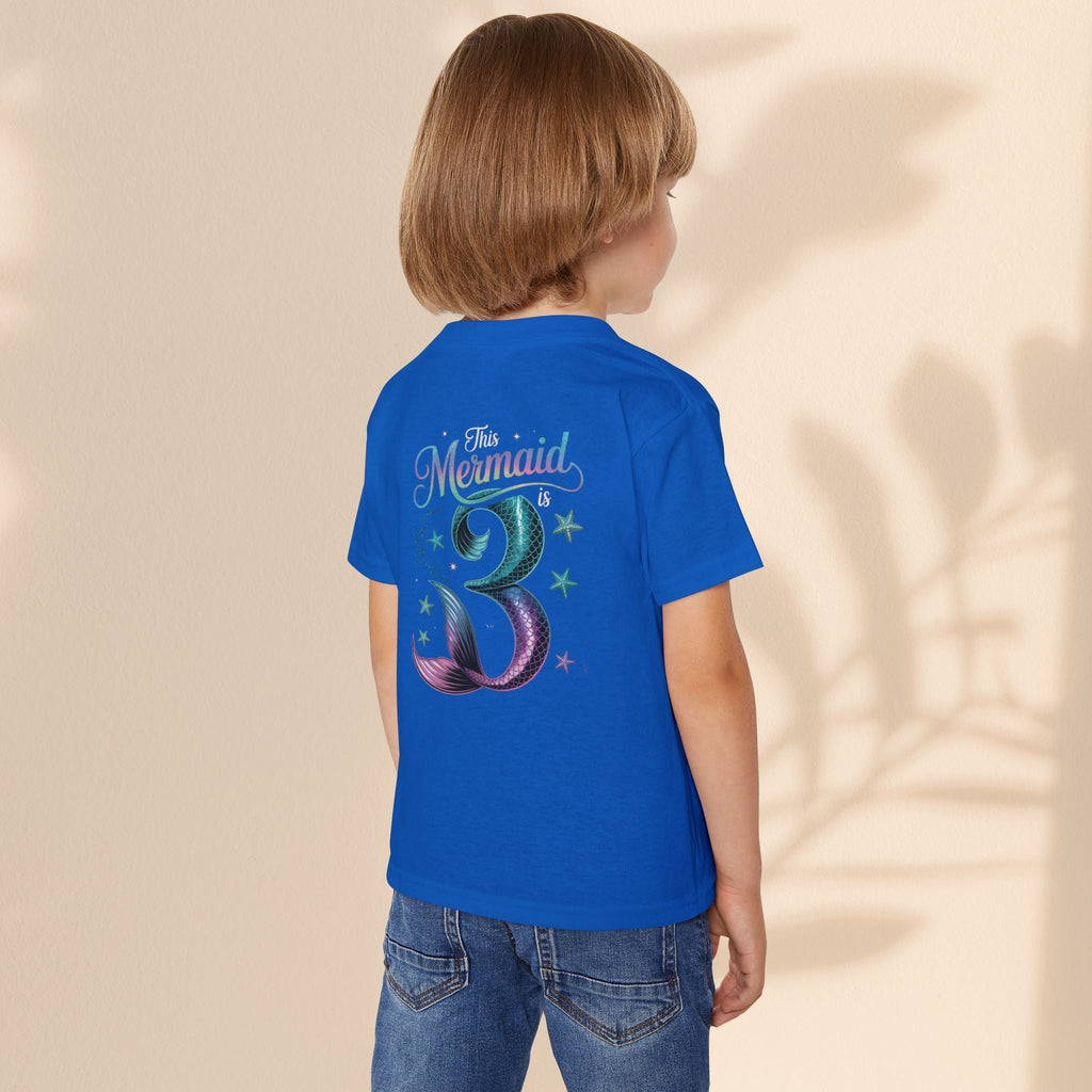 Age 3 Mermaid Toddler T-Shirt | Cute Birthday Gift for Kids