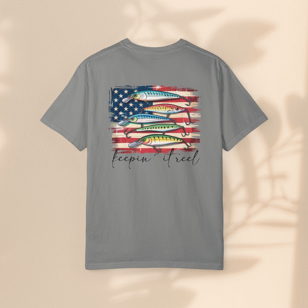 Fishing Enthusiast T-Shirt, Patriotic Angler Tee
