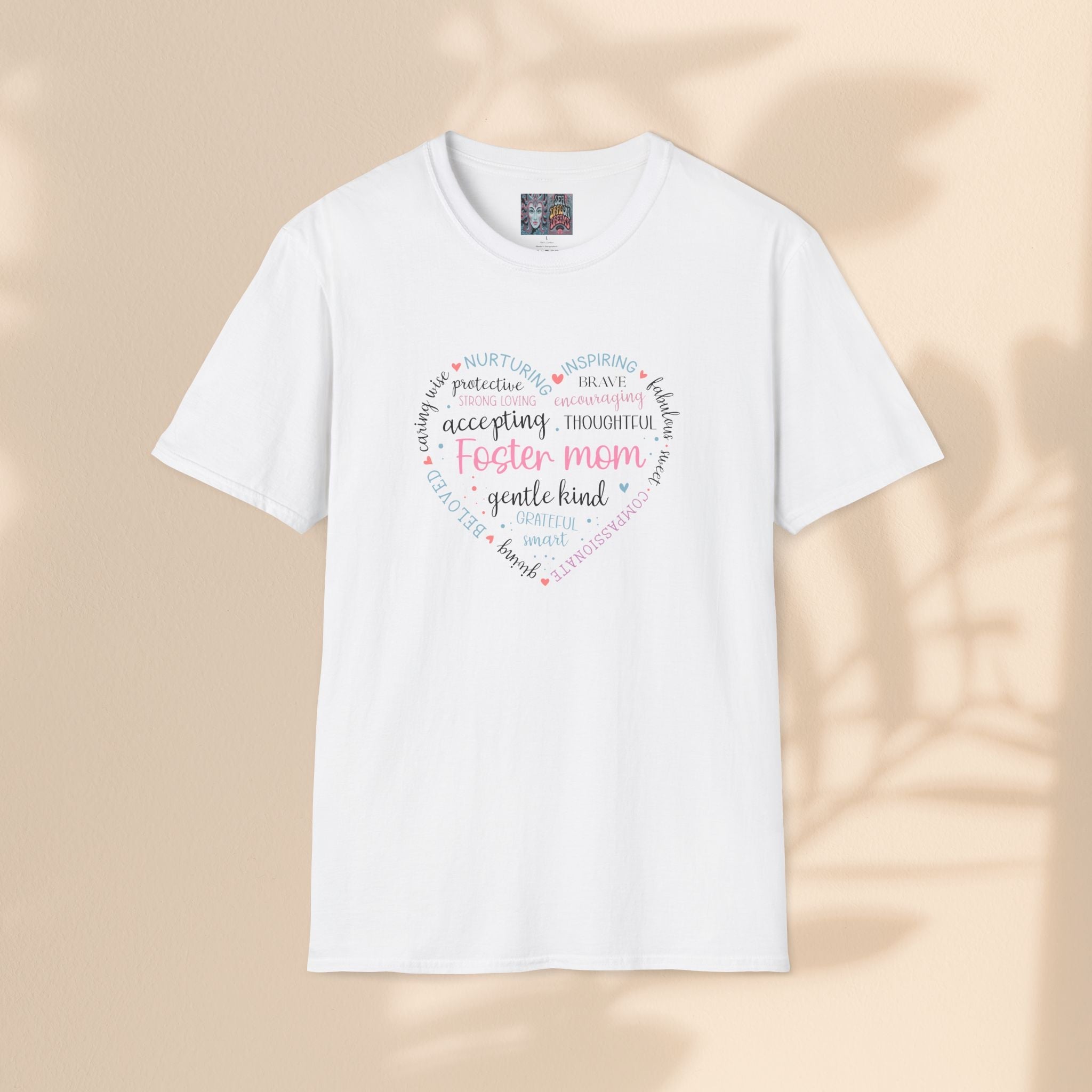 Foster Mom Heart T-Shirt - Unisex Softstyle Tee for Every Occasion