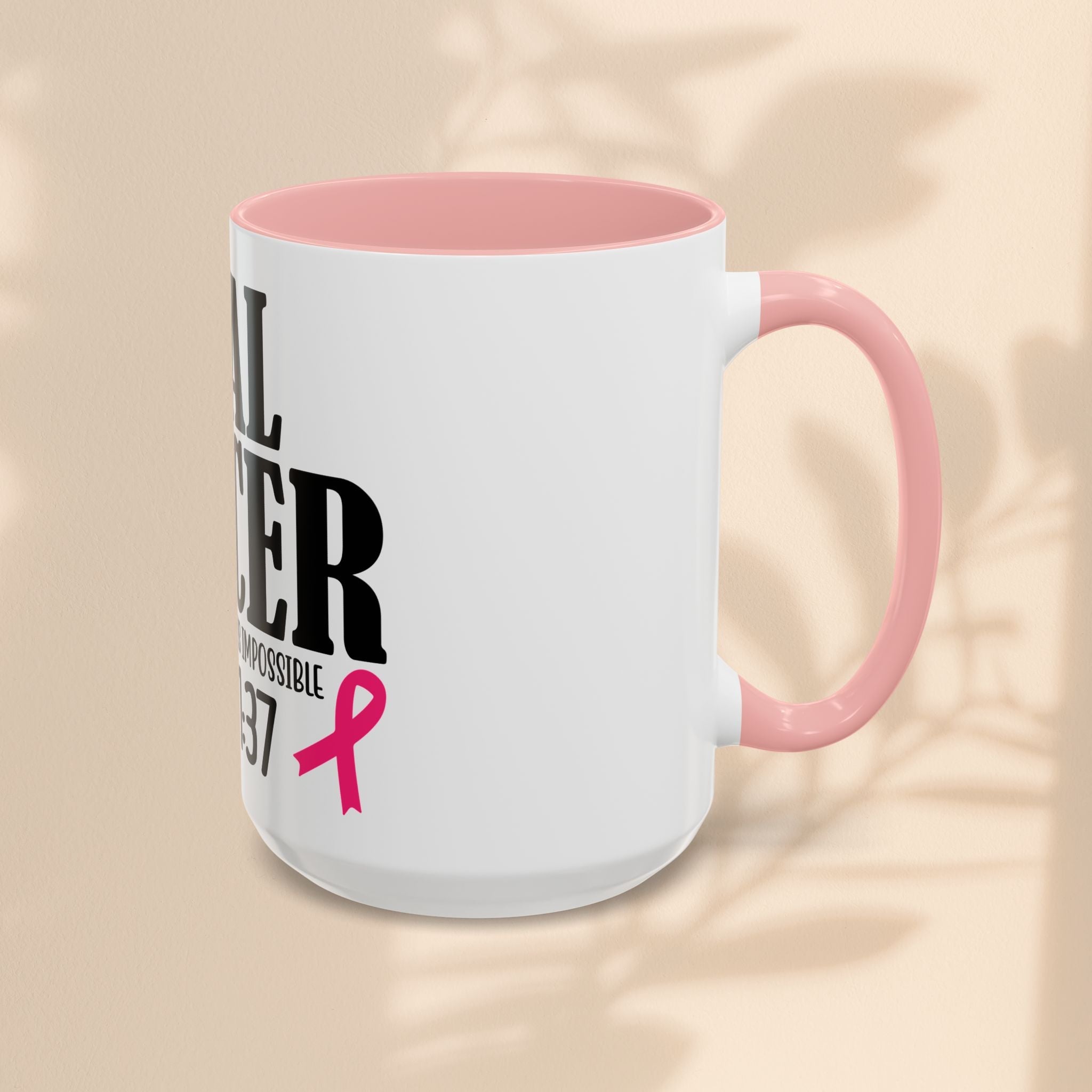 Inspirational Heal Cancer Coffee Mug - 11oz & 15oz with Faith Quote