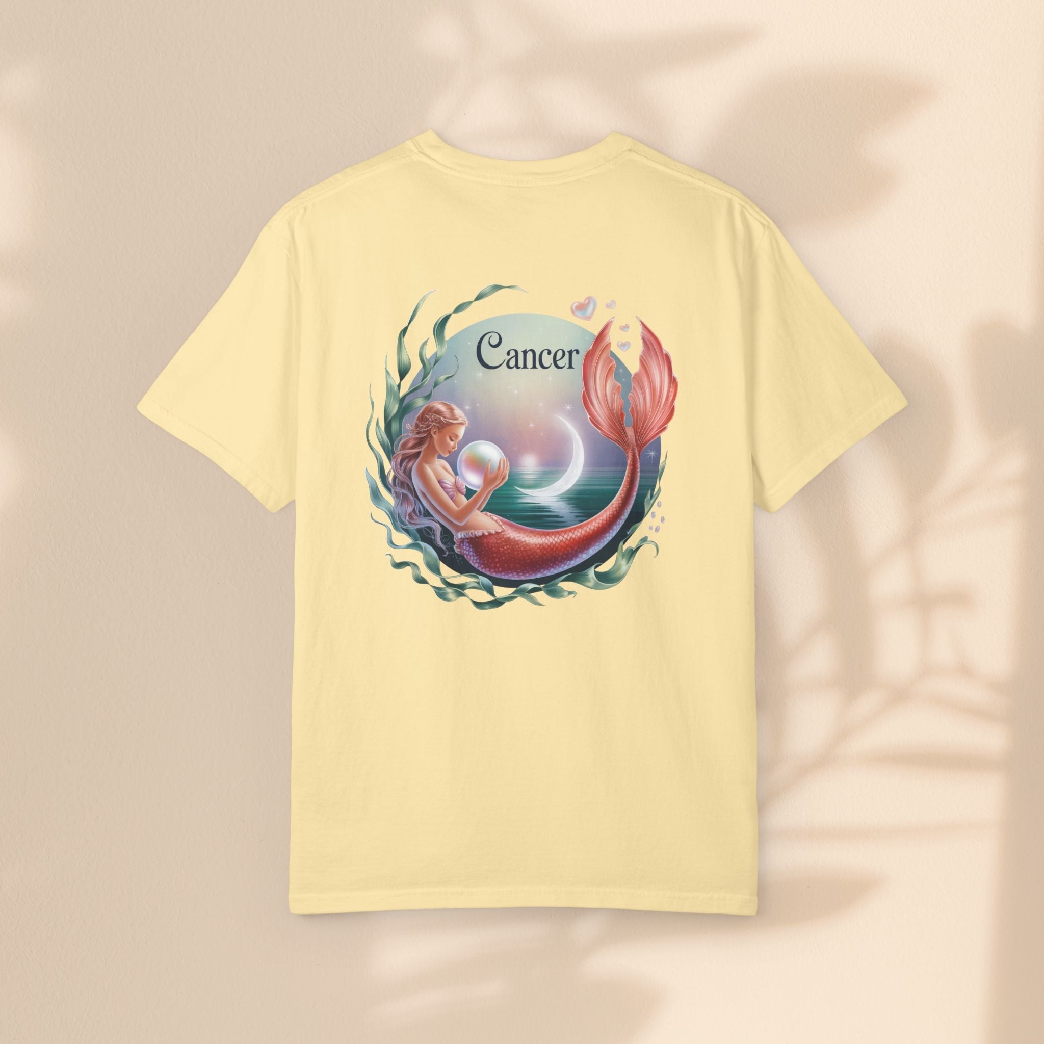 Cancer Zodiac Mermaid T-shirt, Astrology Tee, Astrological Sign Shirt, Gift for Cancer, Horoscope T-shirt, Cute Zodiac Apparel