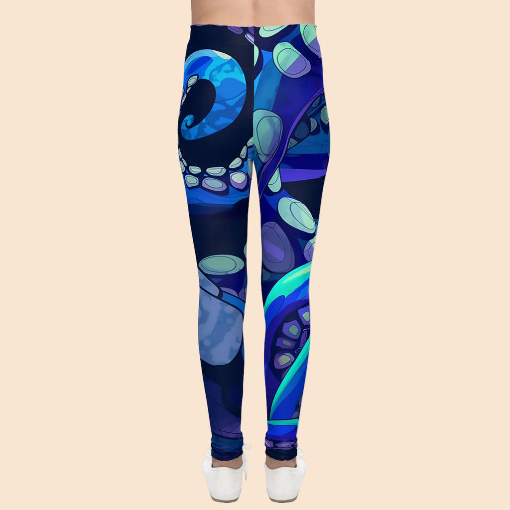 Colorful Octopus Delight Youth Leggings | Stylish & Comfortable Activewear for Kids