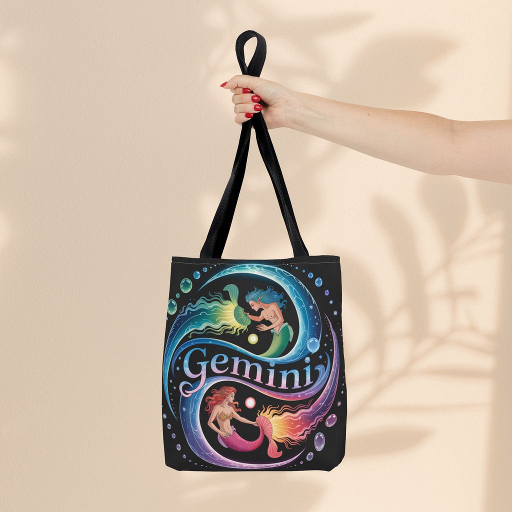 Gemini Zodiac Tote Bag - Colorful Astrology Bag, Gift for Astrology Lovers, AOP Tote for Geminis, Horoscope Design, Birthday Gift