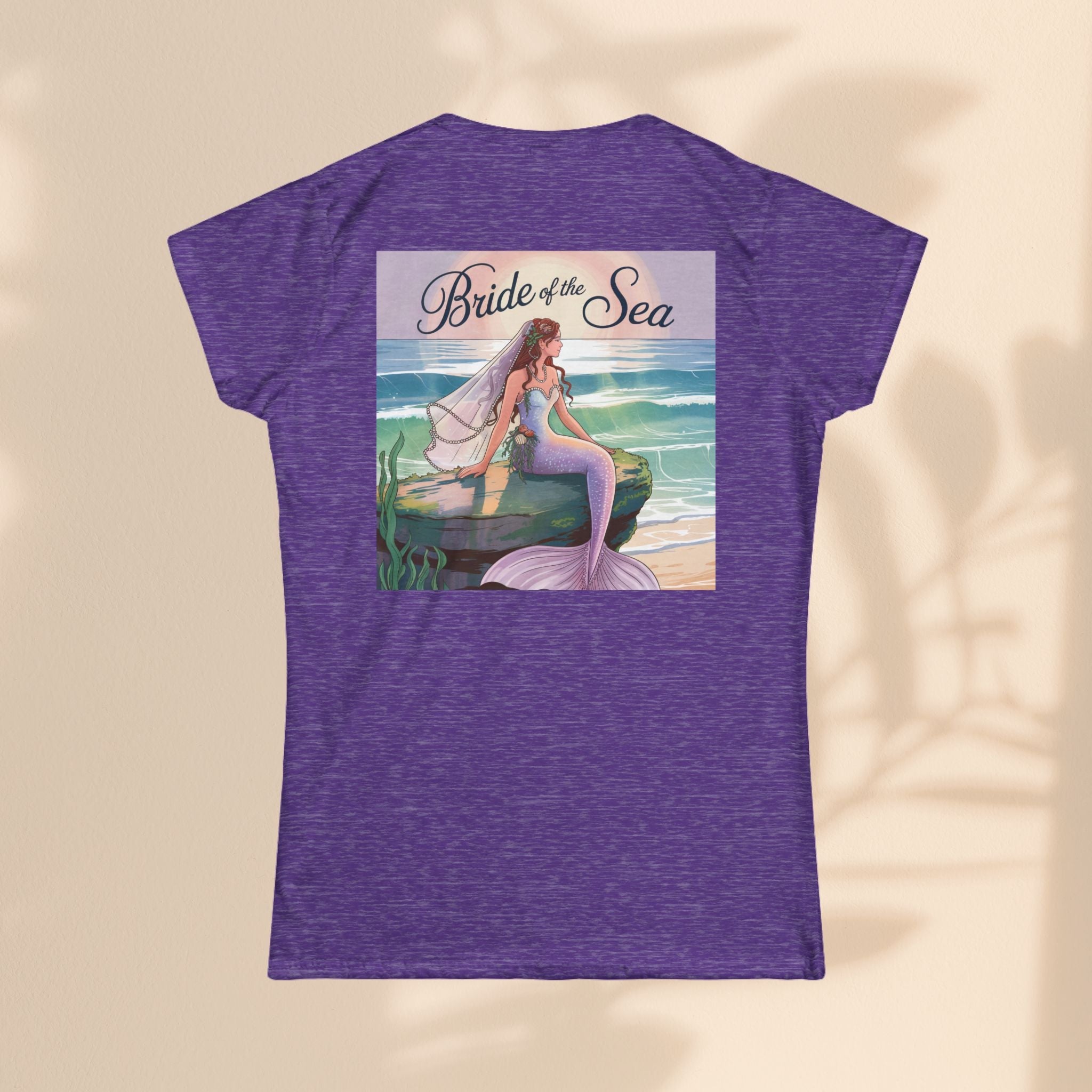 Bride of the Sea Women's Softstyle Tee - Mermaid Gift, Beachwear, Bachelorette Party, Wedding Attire, Nautical Fashion