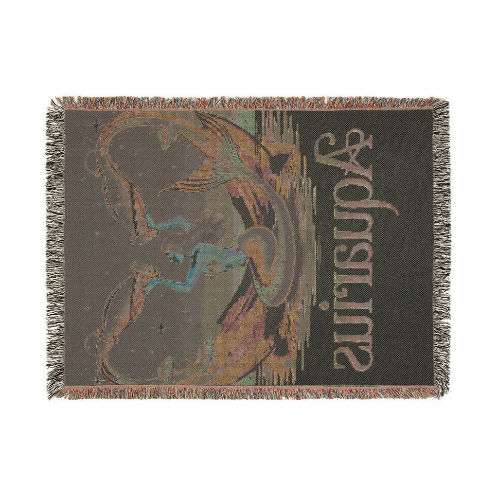 Aquarius Woven Blanket – Cozy Zodiac Throw, Astrology Home Décor