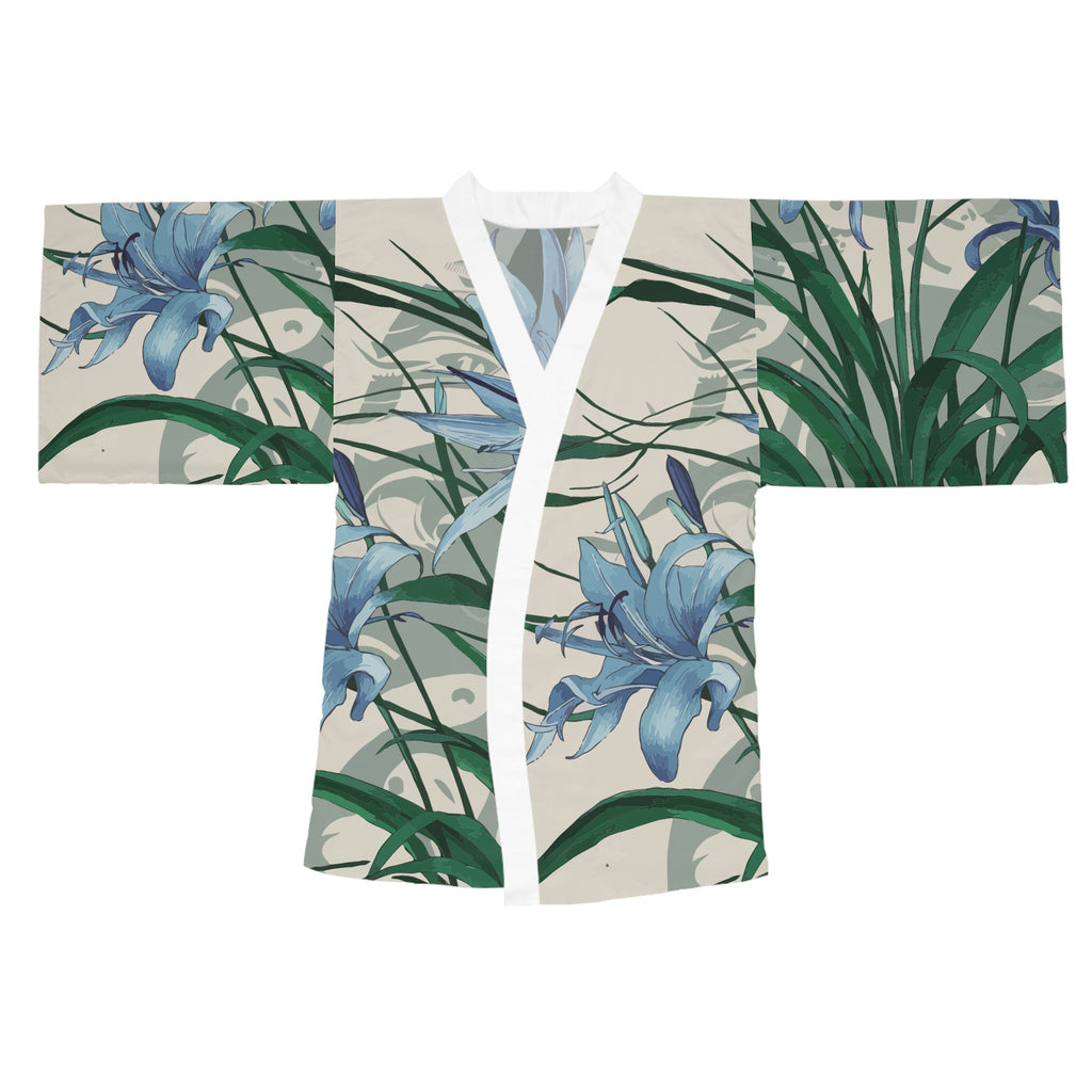 Long Sleeve Kimono Robe - African Lily