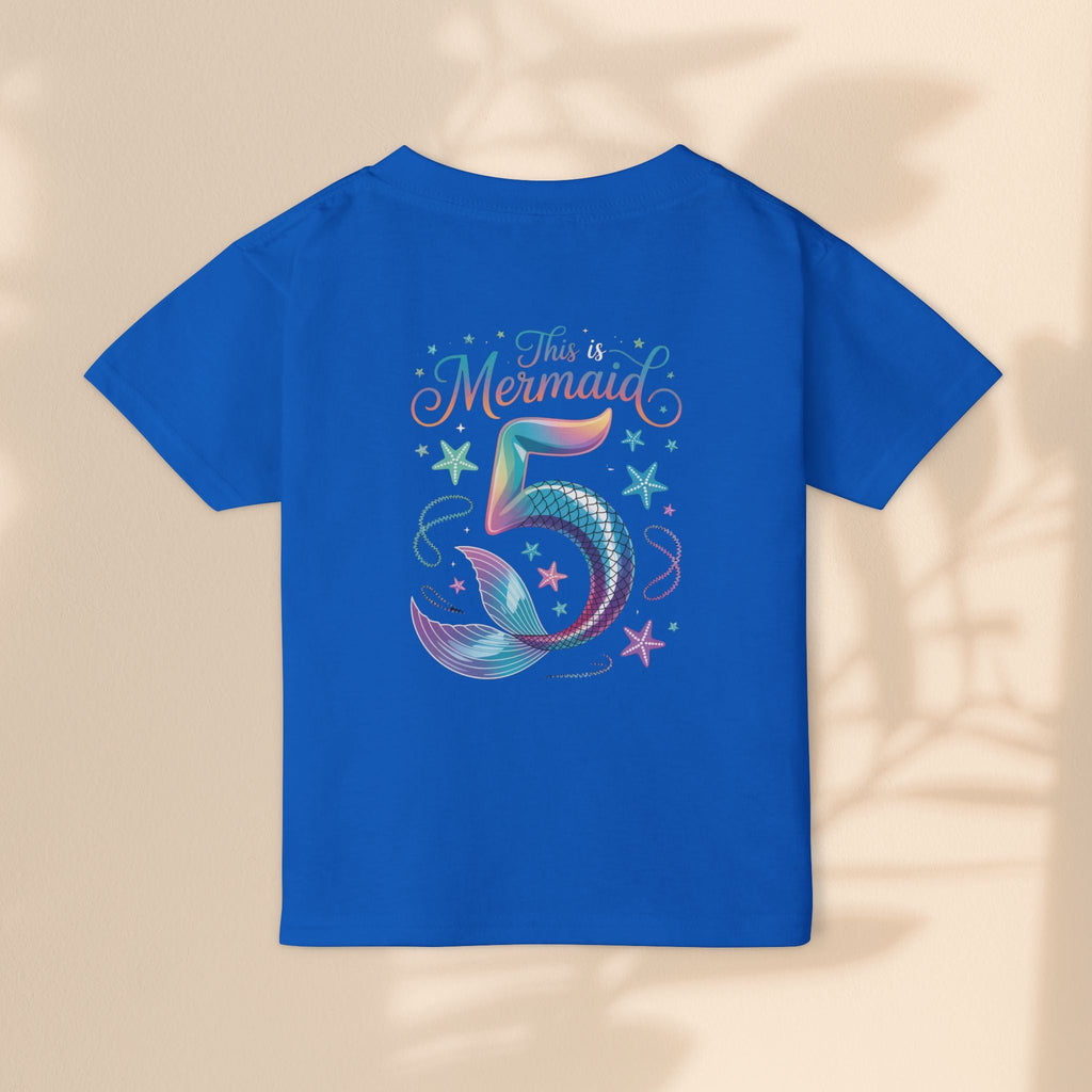 5 year old Mermaid Birthday Toddler T-shirt, Magical Mermaid Tee