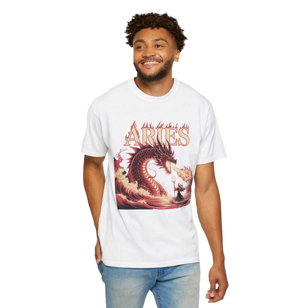 Aries Graphic T-Shirt: Unisex Astrology Tee, Zodiac Shirt for Birthdays & Everyday Wear, Perfect Gift for Aries Friends