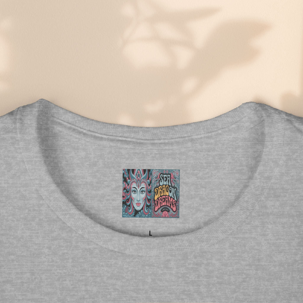 Dragon Bride Women's Softstyle Tee - Fantasy Art Shirt, Gift for Fantasy Lovers, Dragon Lover Apparel, Unique Tee for Her, Magical Clothing