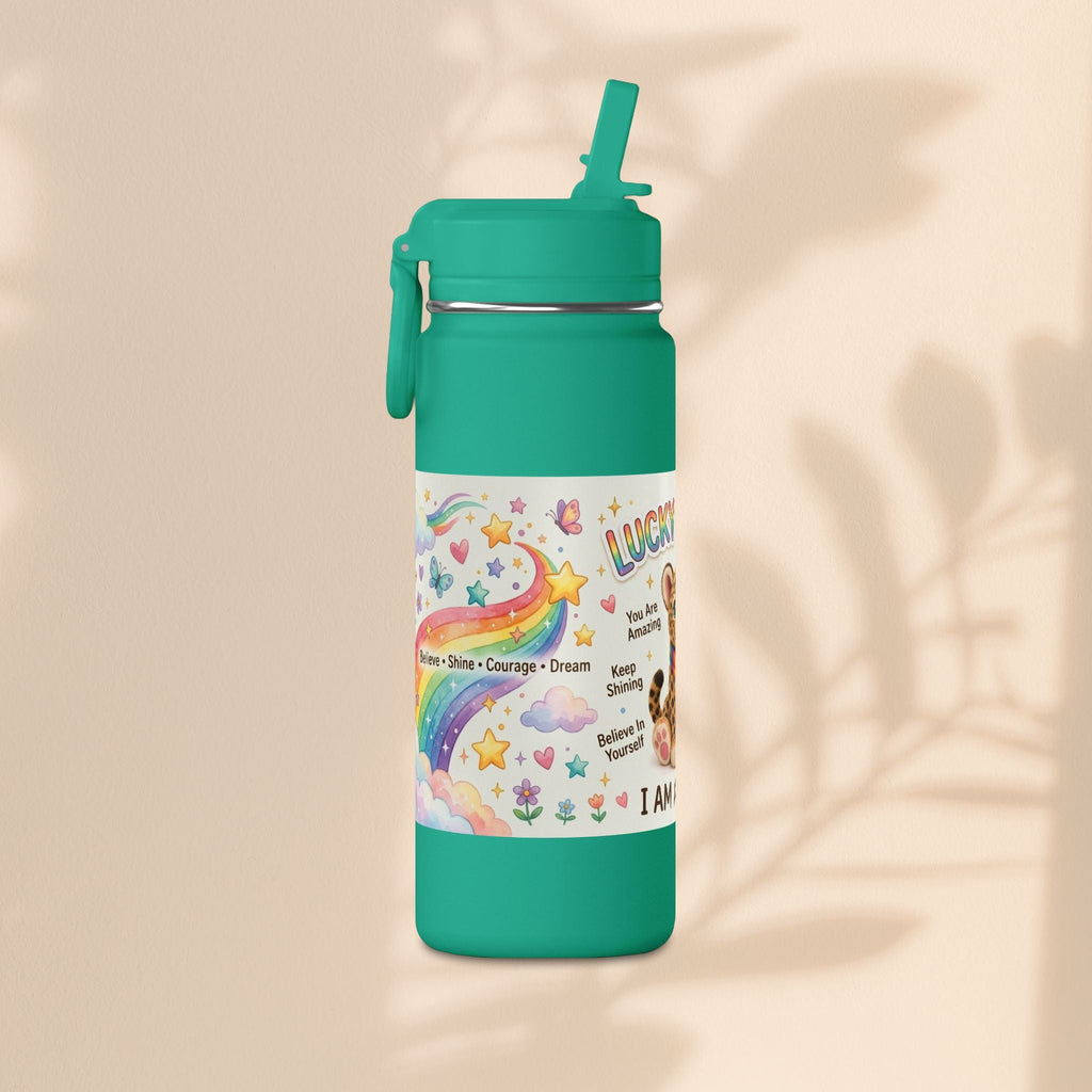 Lucky Leopard Kids Water Bottle | Brave Buddies™