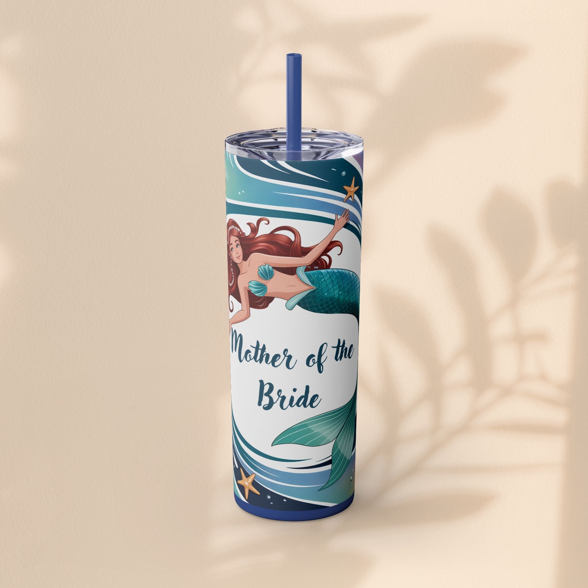 Mermaid Mother of the Bride Tumbler, 20oz Personalized Skinny Tumbler for Weddings, Bridal Party Favor, Nautical Gift Idea, [...]