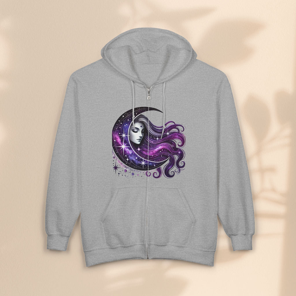Moon Goddess - Unisex Heavy Blend™ Full Zip Hooded Sweatshirt
