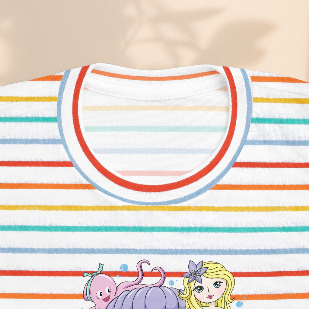 Age 6 Toddler Tee with Mermaid & Octopus Design - Birthday Celebration