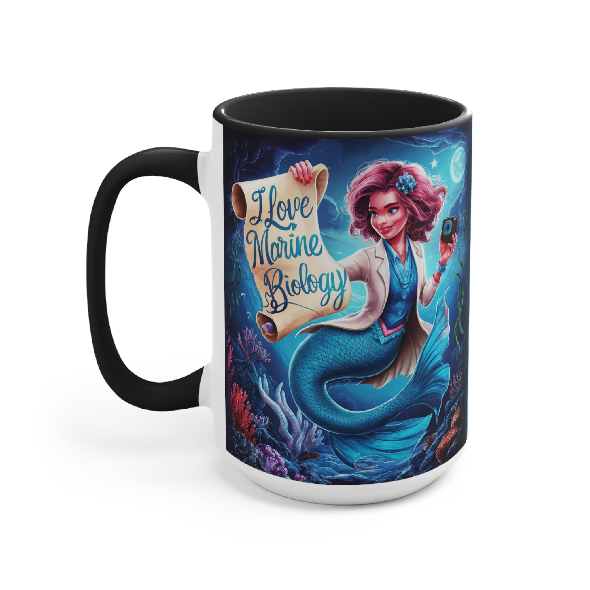 Love Marine Biology Accent Mug – Ocean Science Gift