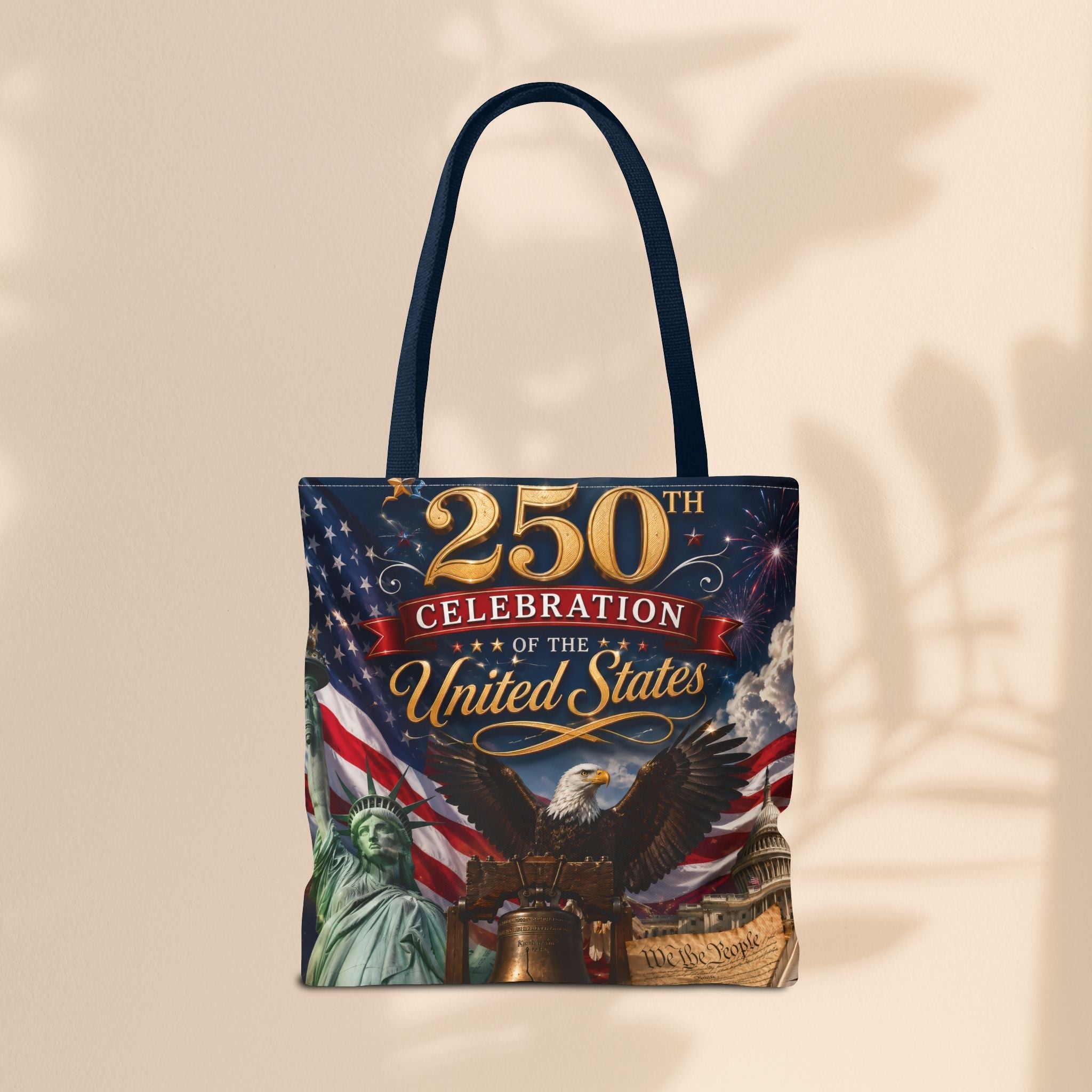 Patriotic American Flag & Eagle Tote Bag — 250th United States Celebration