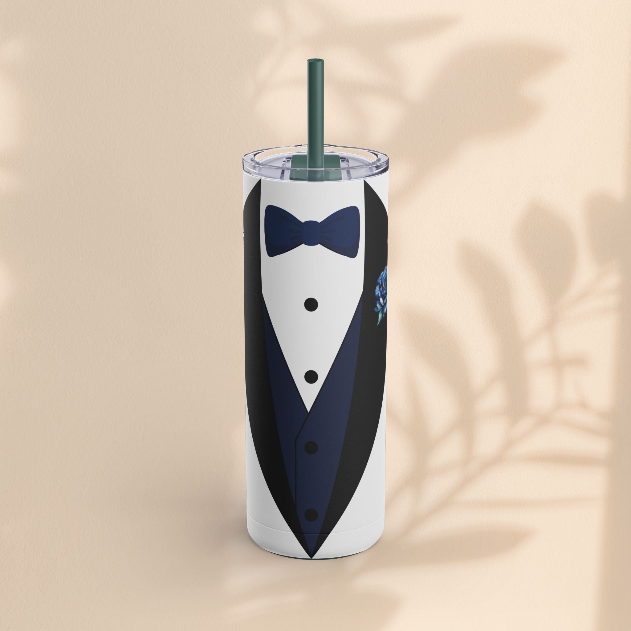 Father of the Groom Tumbler, Stylish Wedding Drinkware, Groomsmen Gift, Matte Skinny Tumbler, Personalized Wedding Keepsake