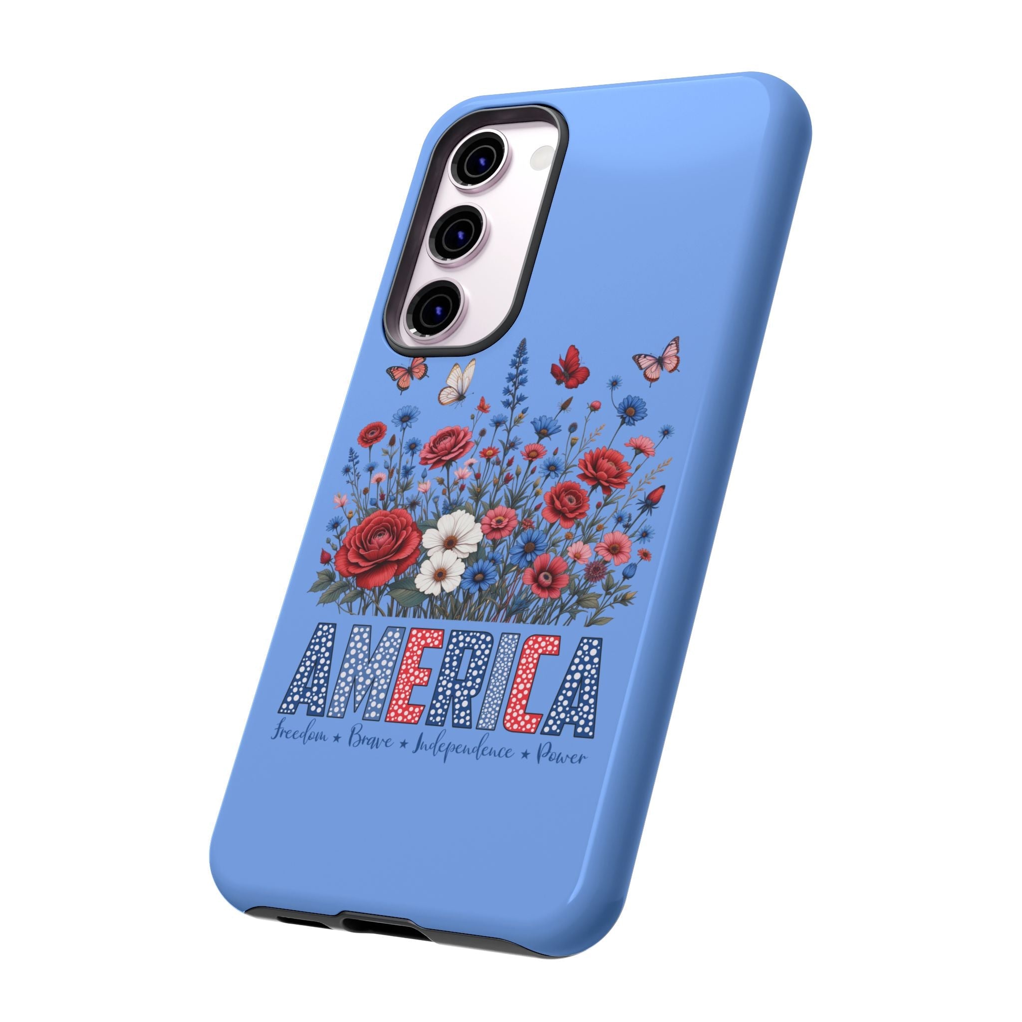 Floral America Phone Case - Tough Cases for Style & Protection