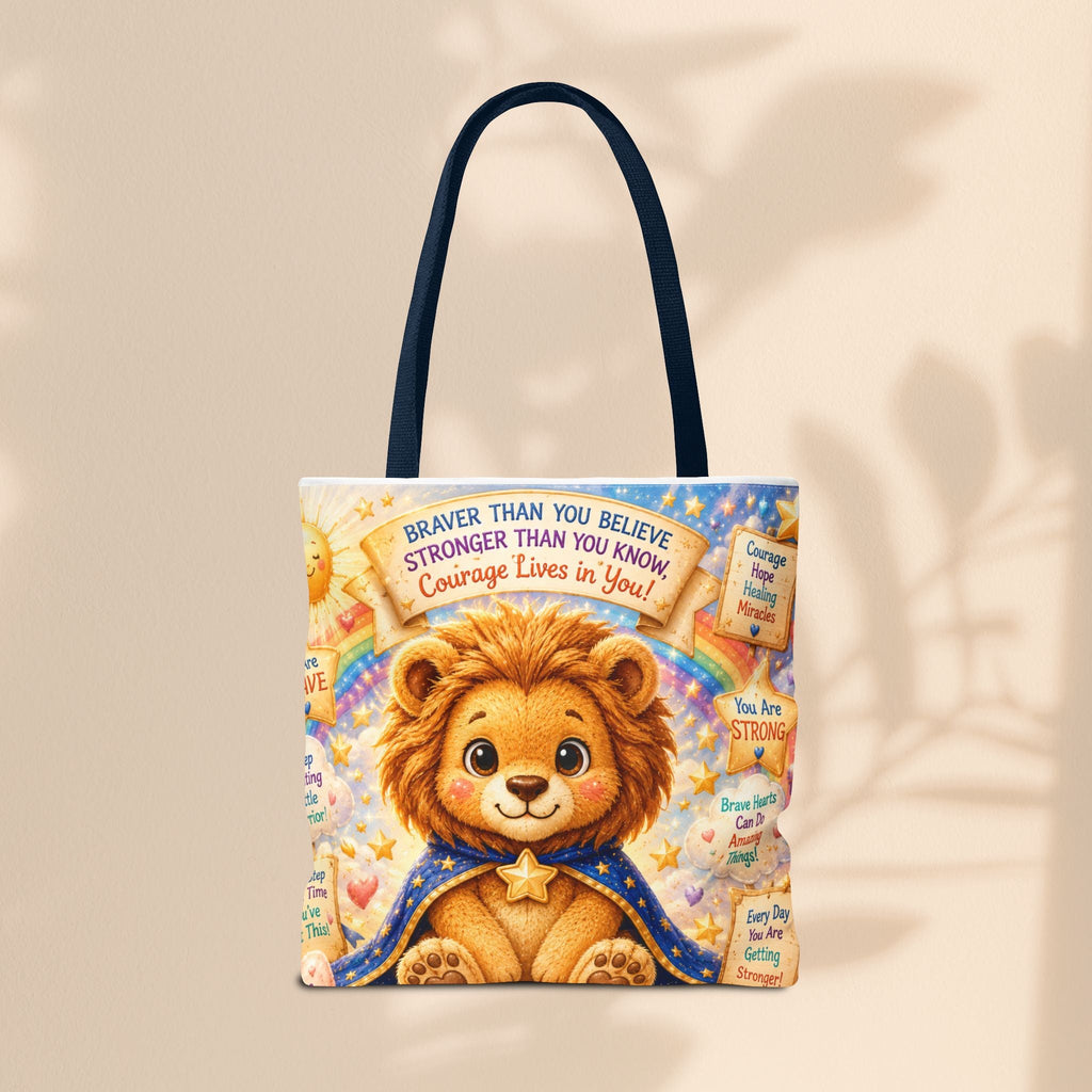 Cute Courage Lion Tote Bag | Brave Buddies™