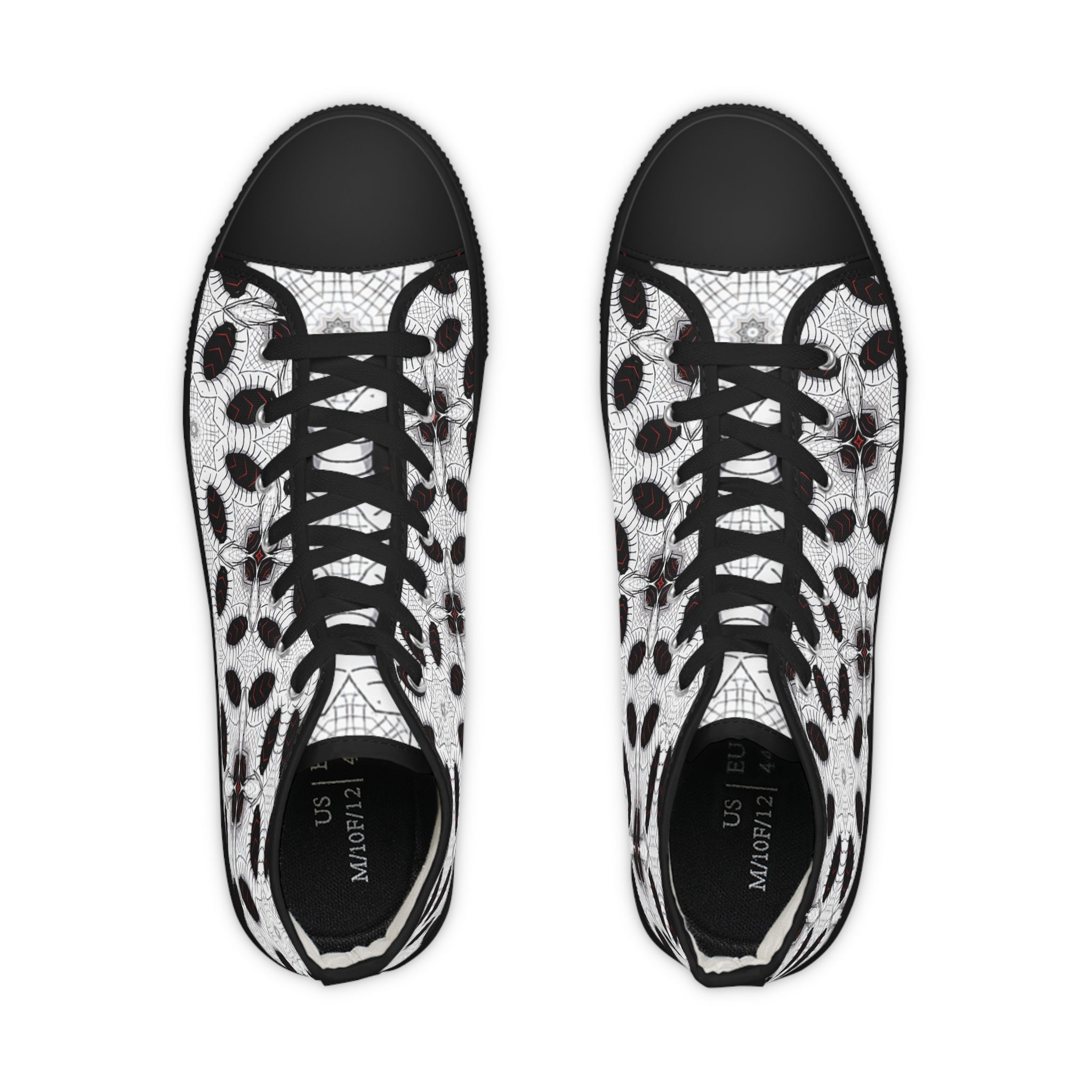 High Top Sneakers - DualTone Dash Design for Men