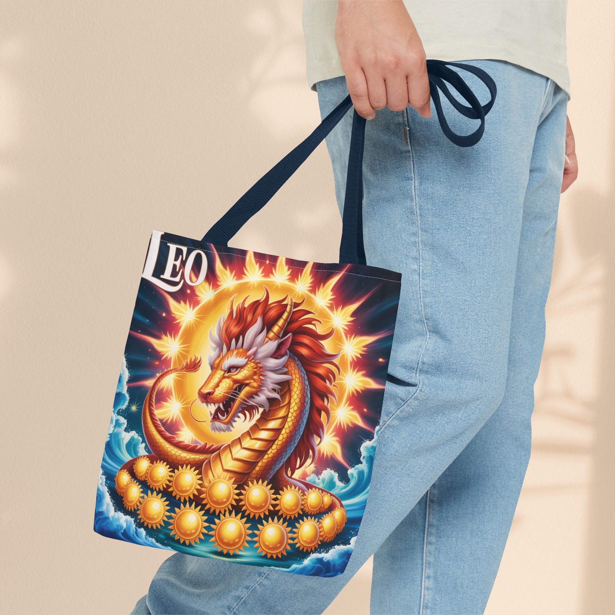 Leo Zodiac Tote Bag, Astrology Bag, Horoscope Tote, Birthday Gift, Festival Bag, Celestial Art Bag