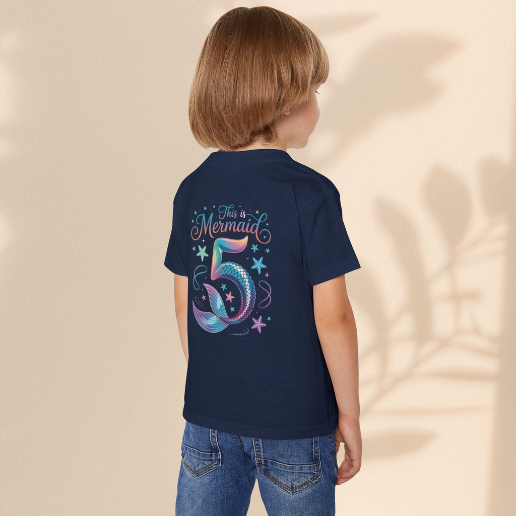 5 year old Mermaid Birthday Toddler T-shirt, Magical Mermaid Tee