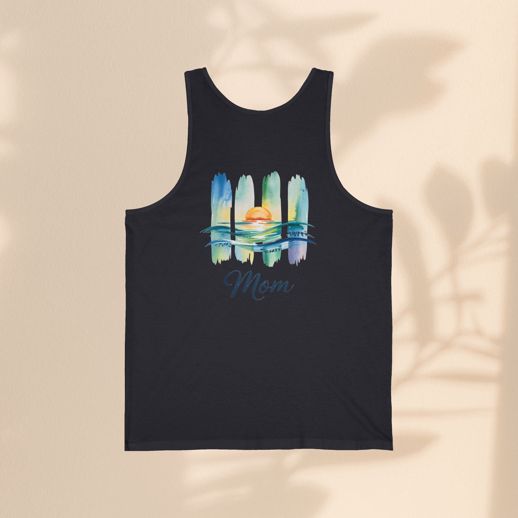 Mom Sunset Jersey Tank - Perfect Gift for Mother's Day & Summer