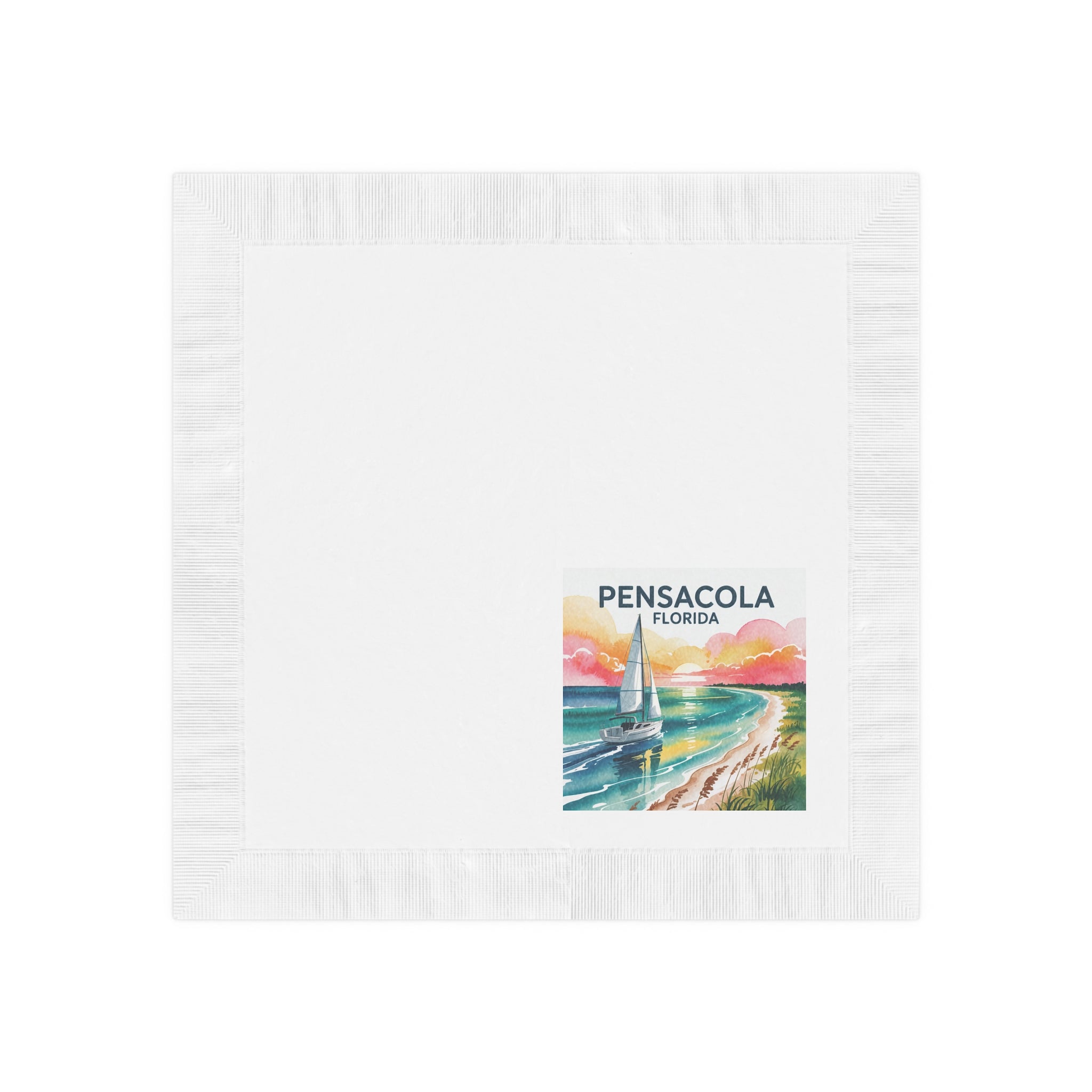 Pensacola Florida Coined Napkins – Beach Vibes, Perfect for Parties