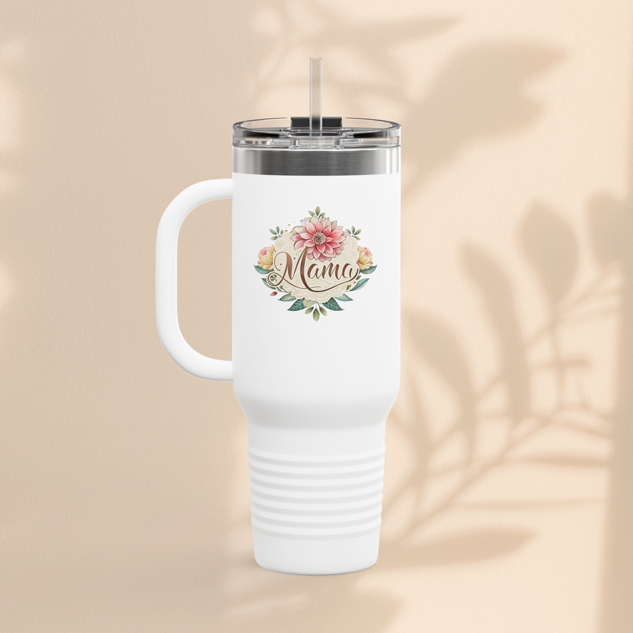 Floral Insulated Travel Mug for Moms - 40oz