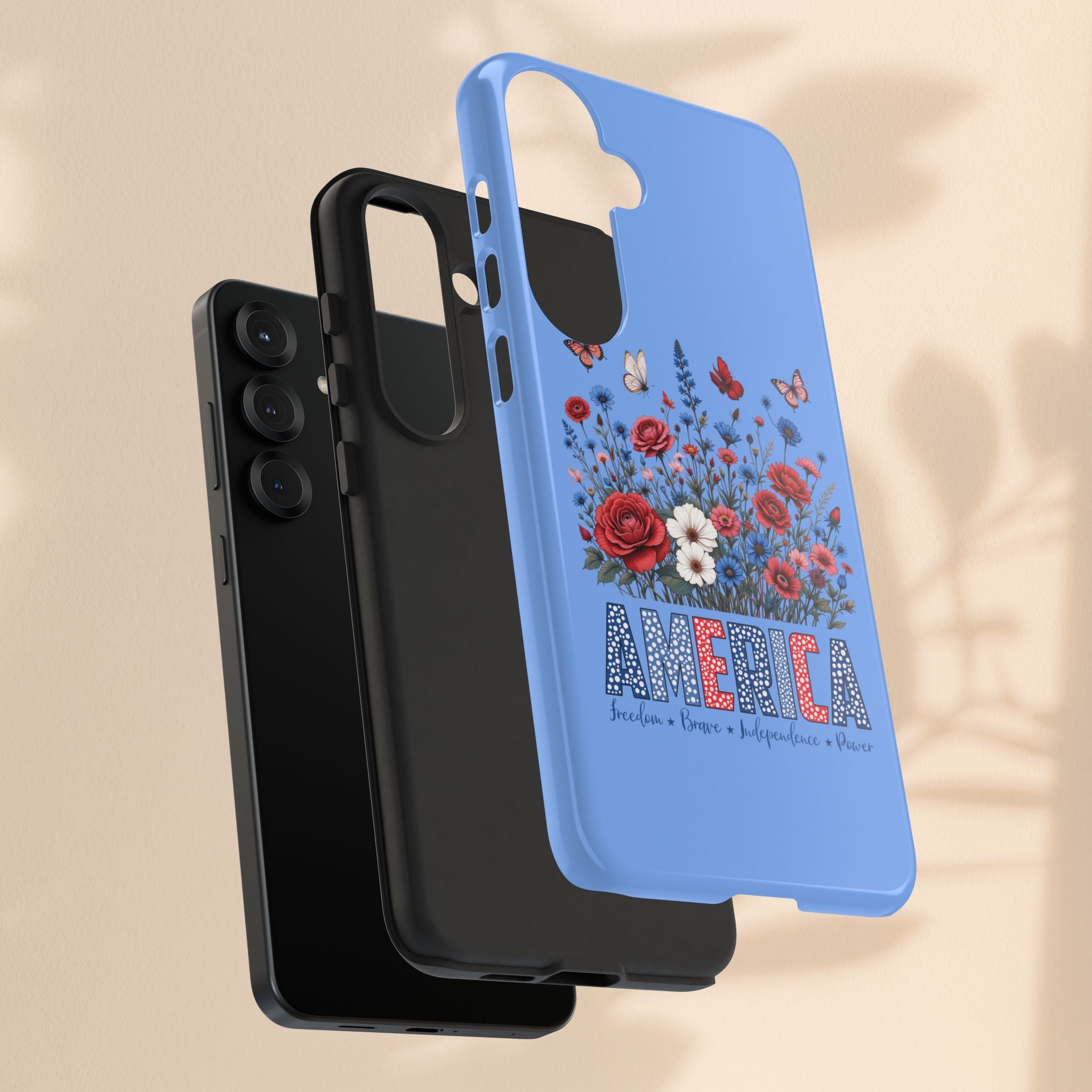 Floral America Phone Case - Tough Cases for Style & Protection