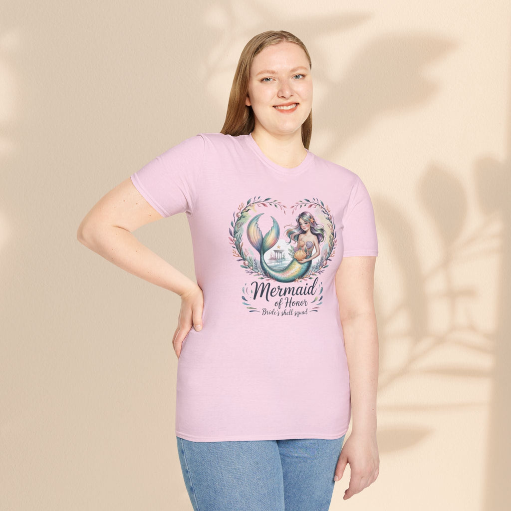 Maid of Honor Mermaid T-Shirt, Ocean Lover Tee, Beach Party Outfit, Gift for Sea Enthusiasts, Mermaid wedding tee