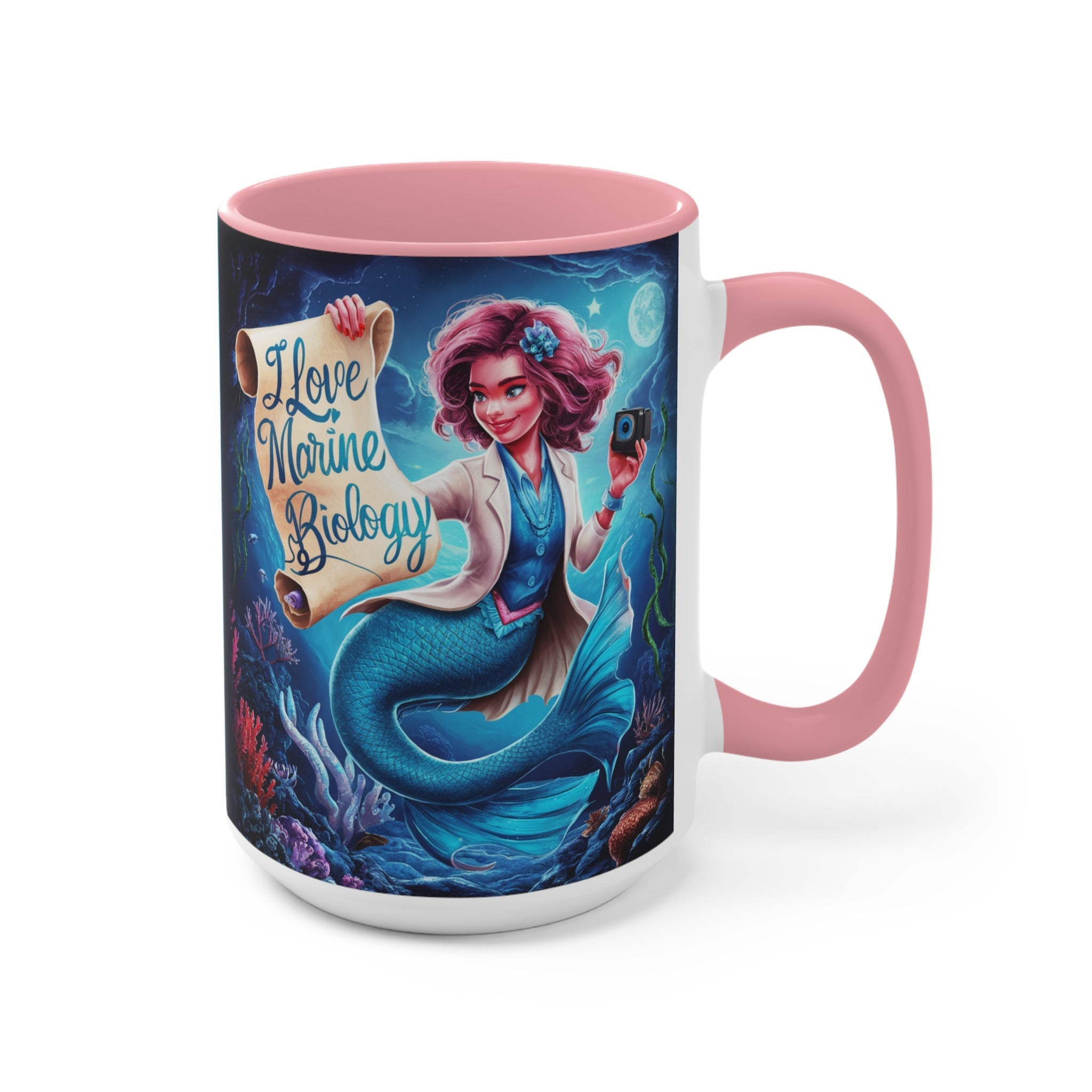 Love Marine Biology Accent Mug – Ocean Science Gift