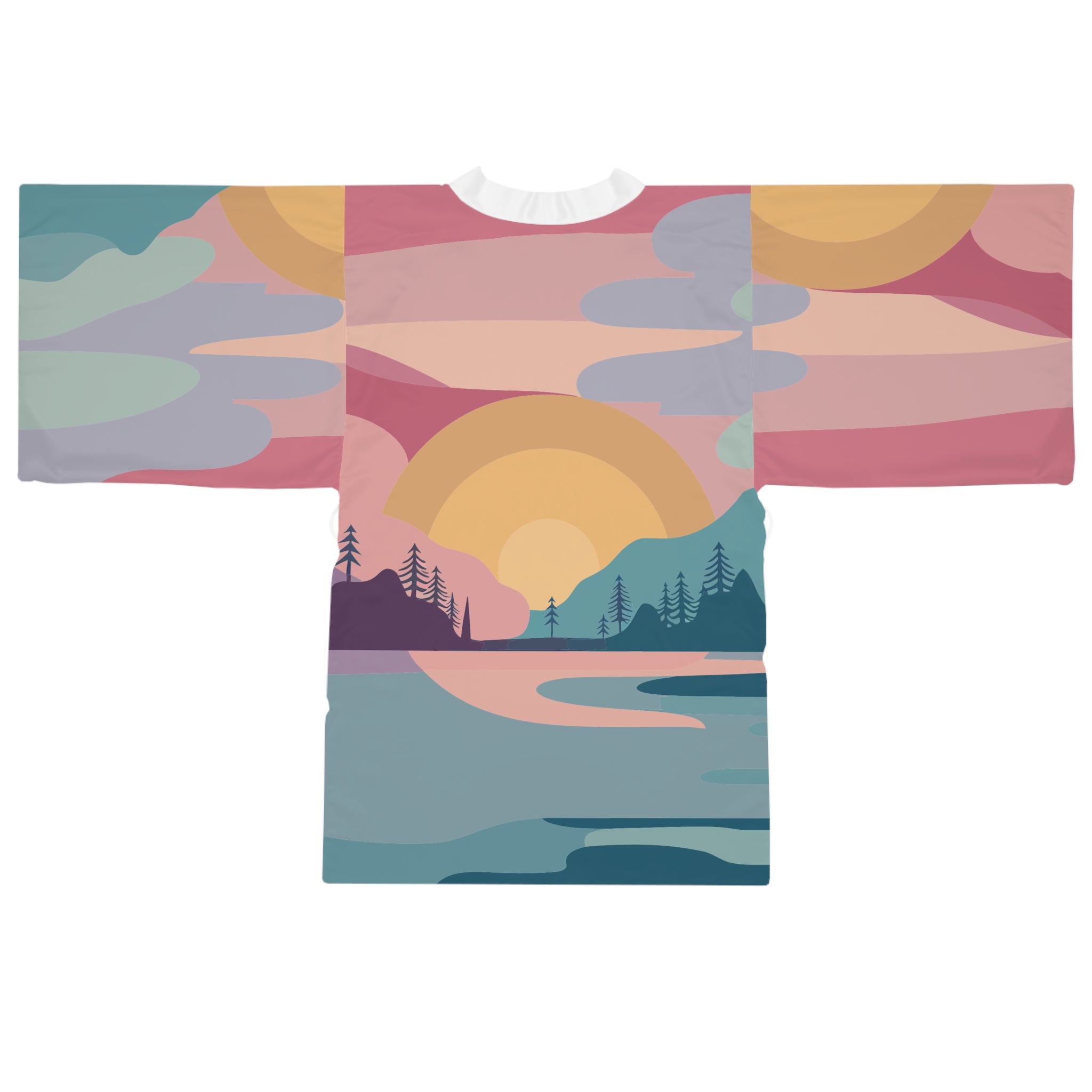 Pastel Scene Kimono – Dream in Soft Color