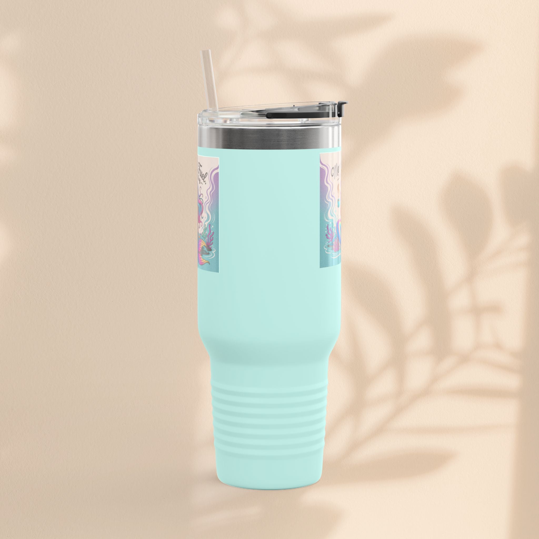 Magical Mermaid Fuel Insulated Travel Mug | 40oz Fantasy Drinkware for Beach Lovers, Gifts for Her