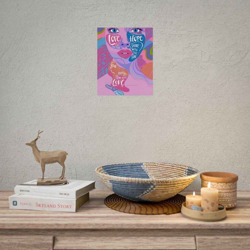 Inspirational Quote Rolled Posters - Colorful Love & Hope Design