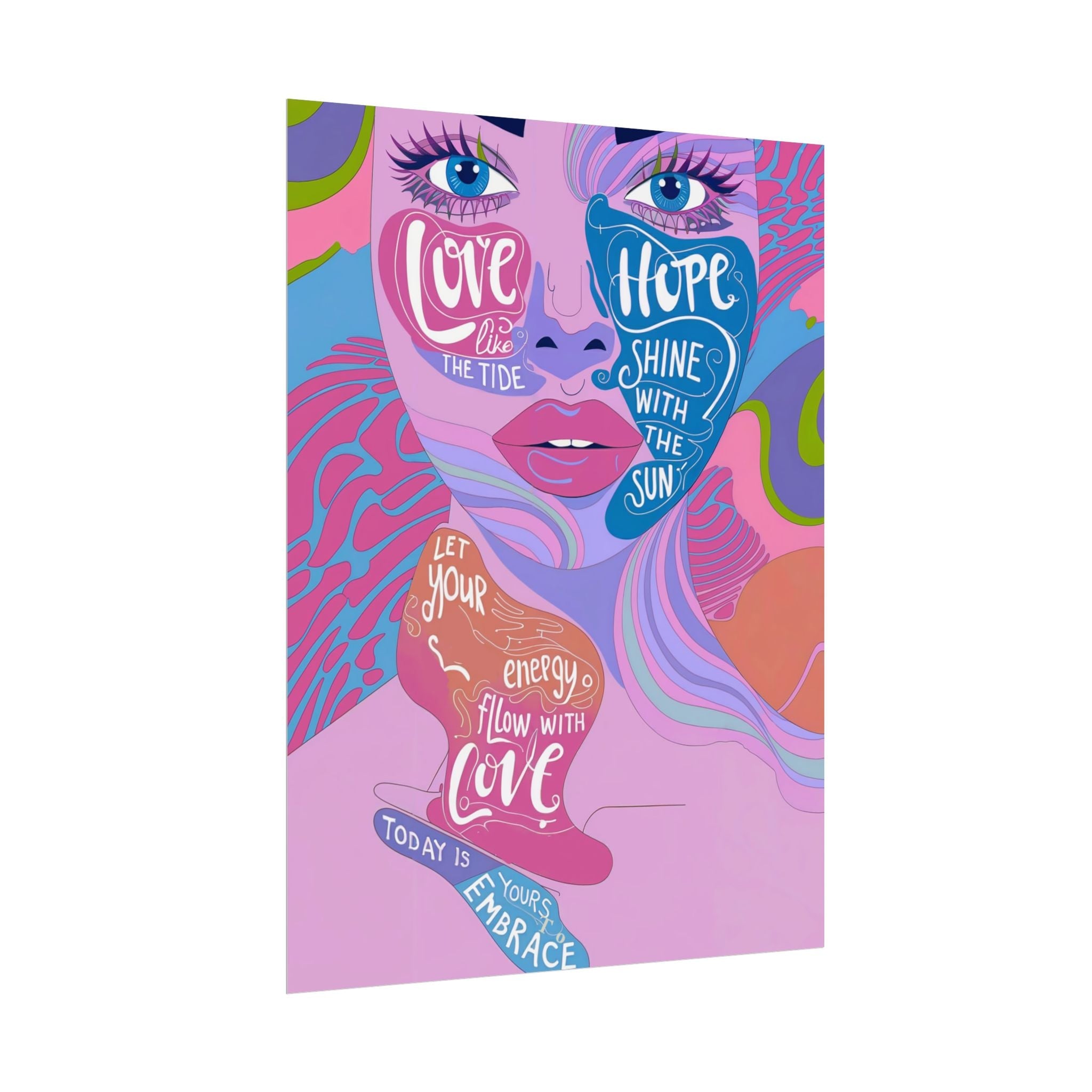 Inspirational Quote Rolled Posters - Colorful Love & Hope Design