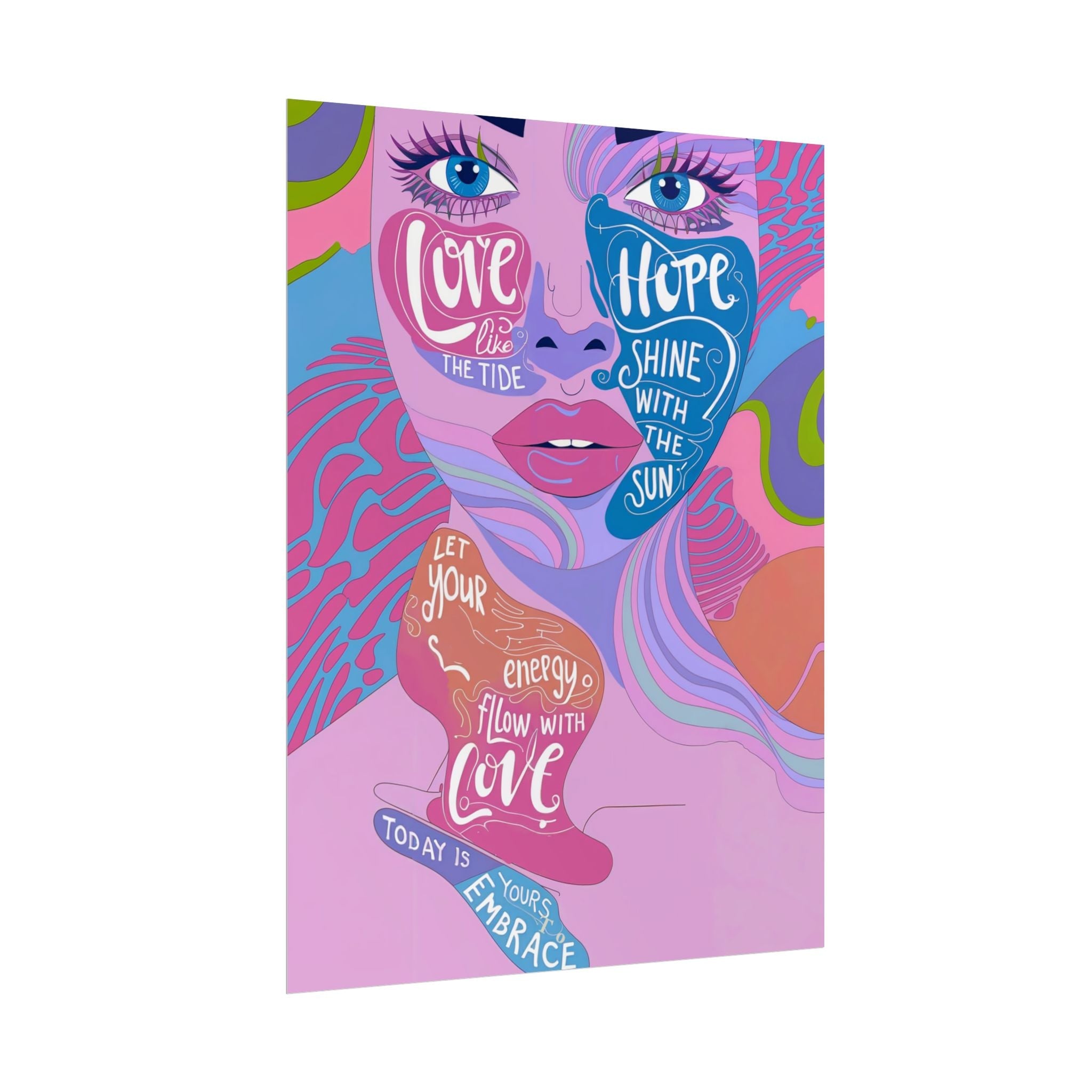 Inspirational Quote Rolled Posters - Colorful Love & Hope Design